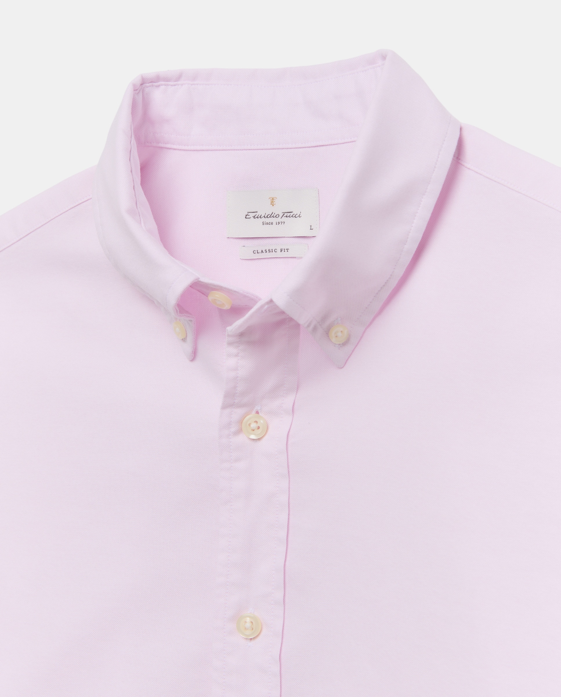 Camisa Casual com Manga Comprida Rosa-5