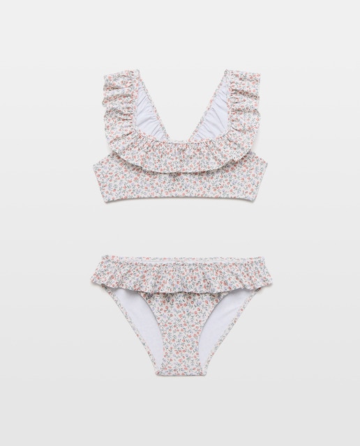 Imagen 0 de Bikini niña volante flores