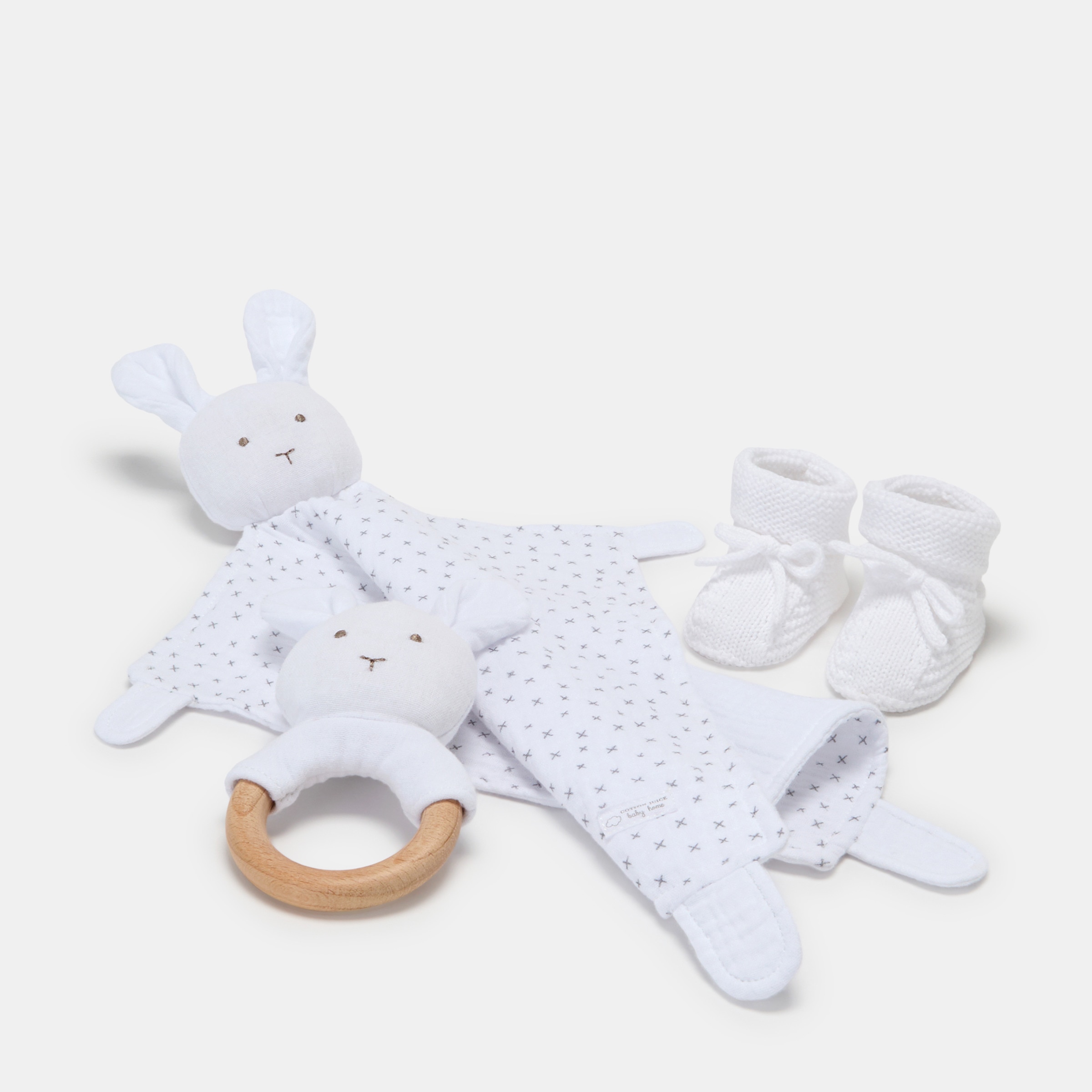 Pack Regalo Recién Nacido con patucos Cotton Juice Baby Home Blanco-1