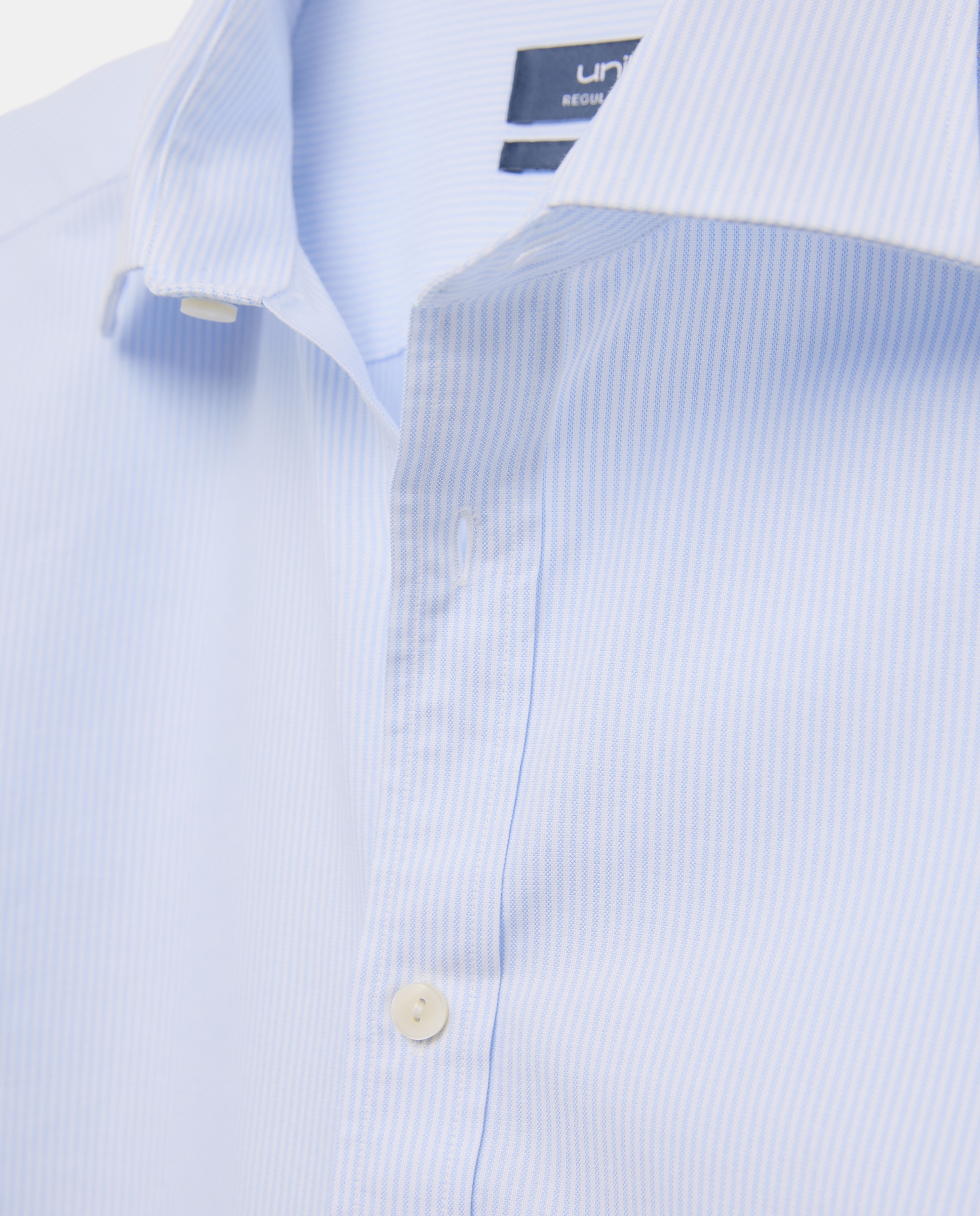 Camisa sport hombre oxford rayas 410 Azul claro-6