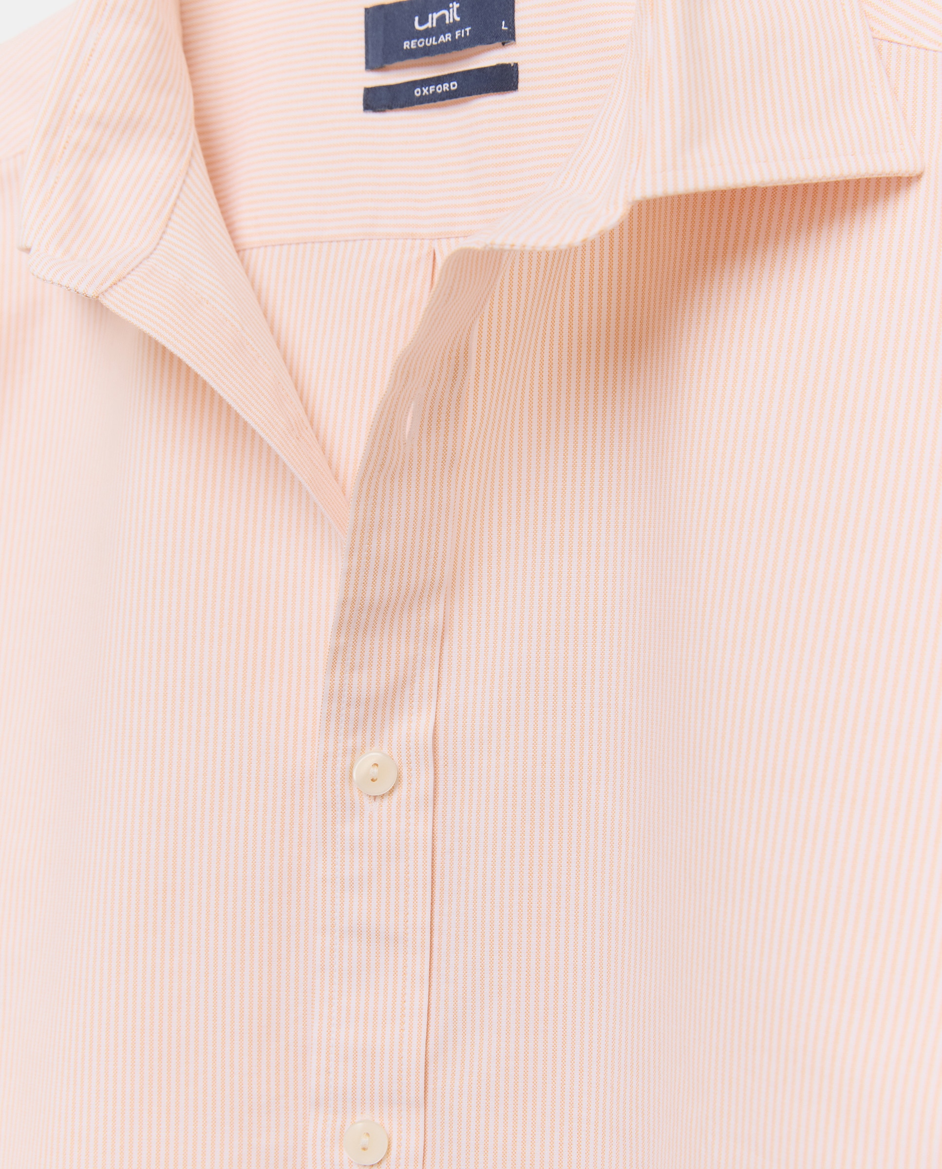 Camisa sport hombre oxford rayas 660 Naranja-5