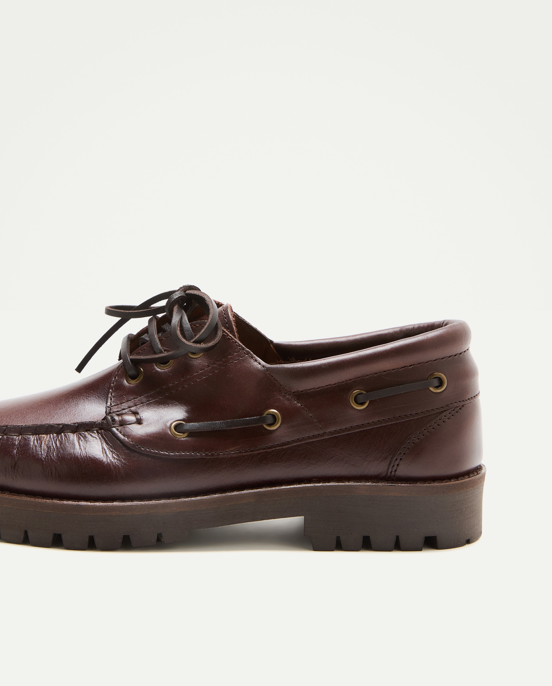 Náutico cordones de hombre de piel con piso de goma 5