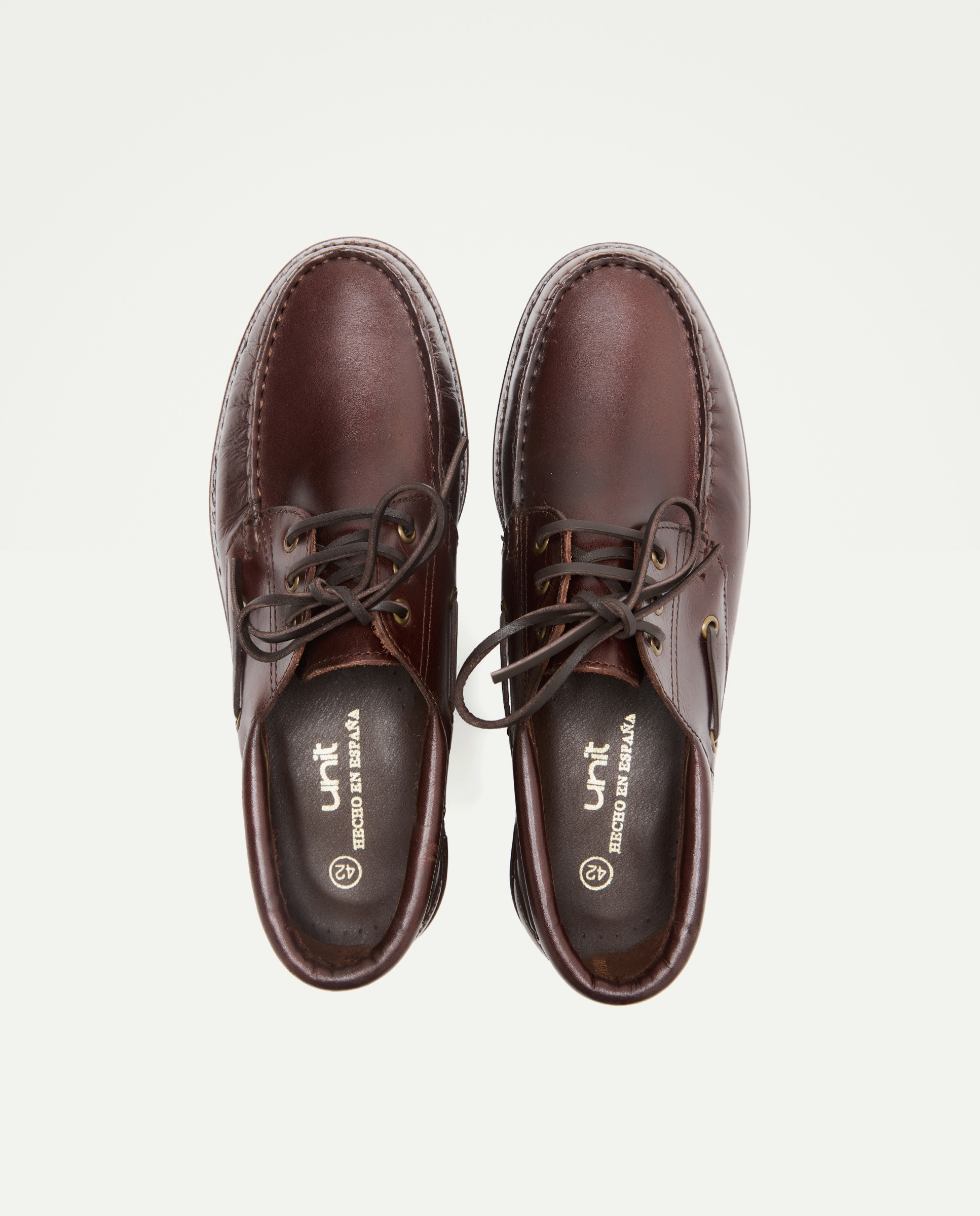 Náutico cordones de hombre de piel con piso de goma 4
