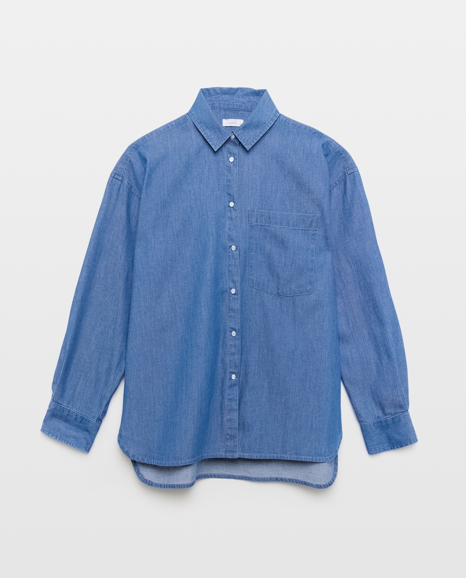 Camisa de mujer light denim Azul claro-4