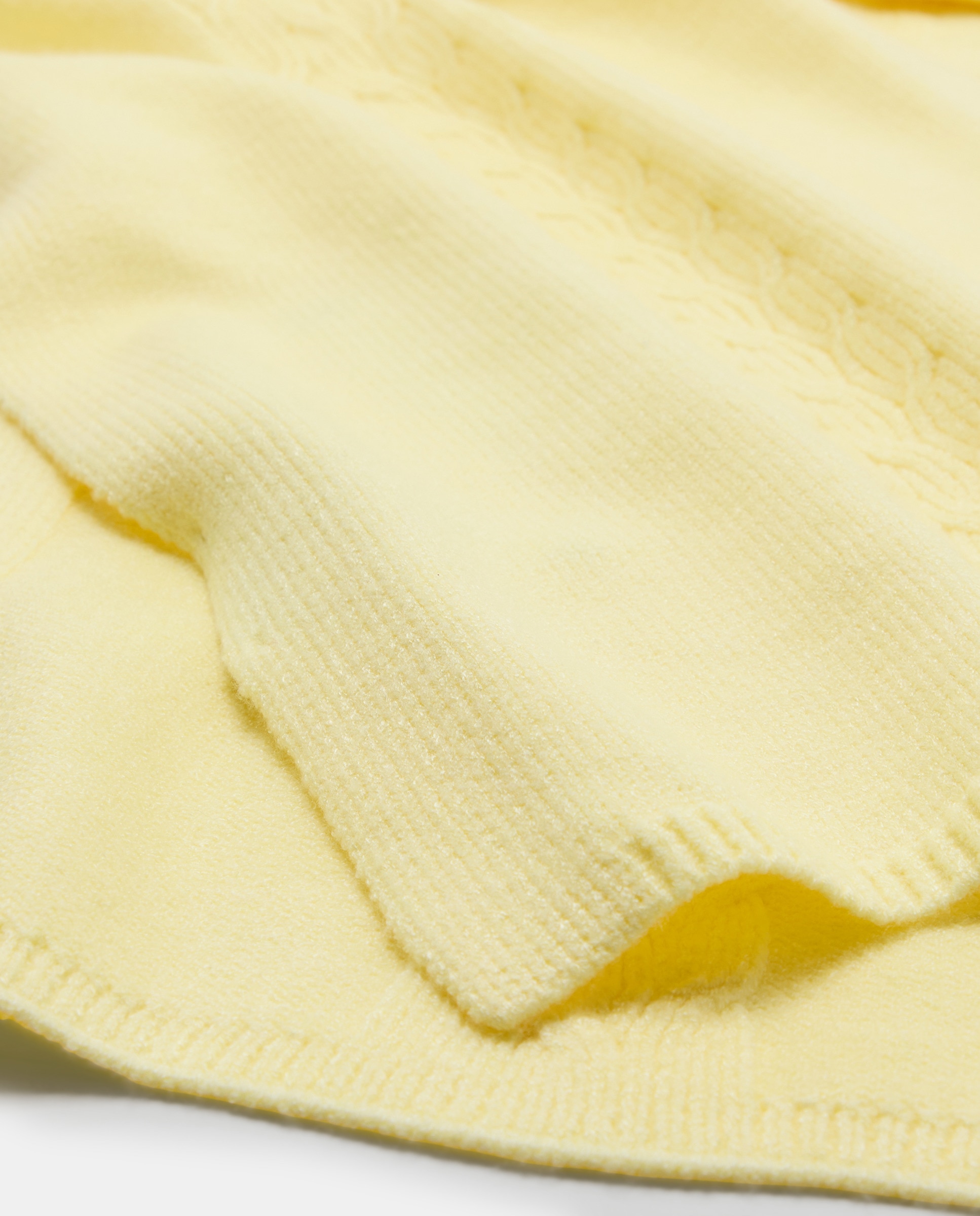 Cachecol com Trança Amarelo-3