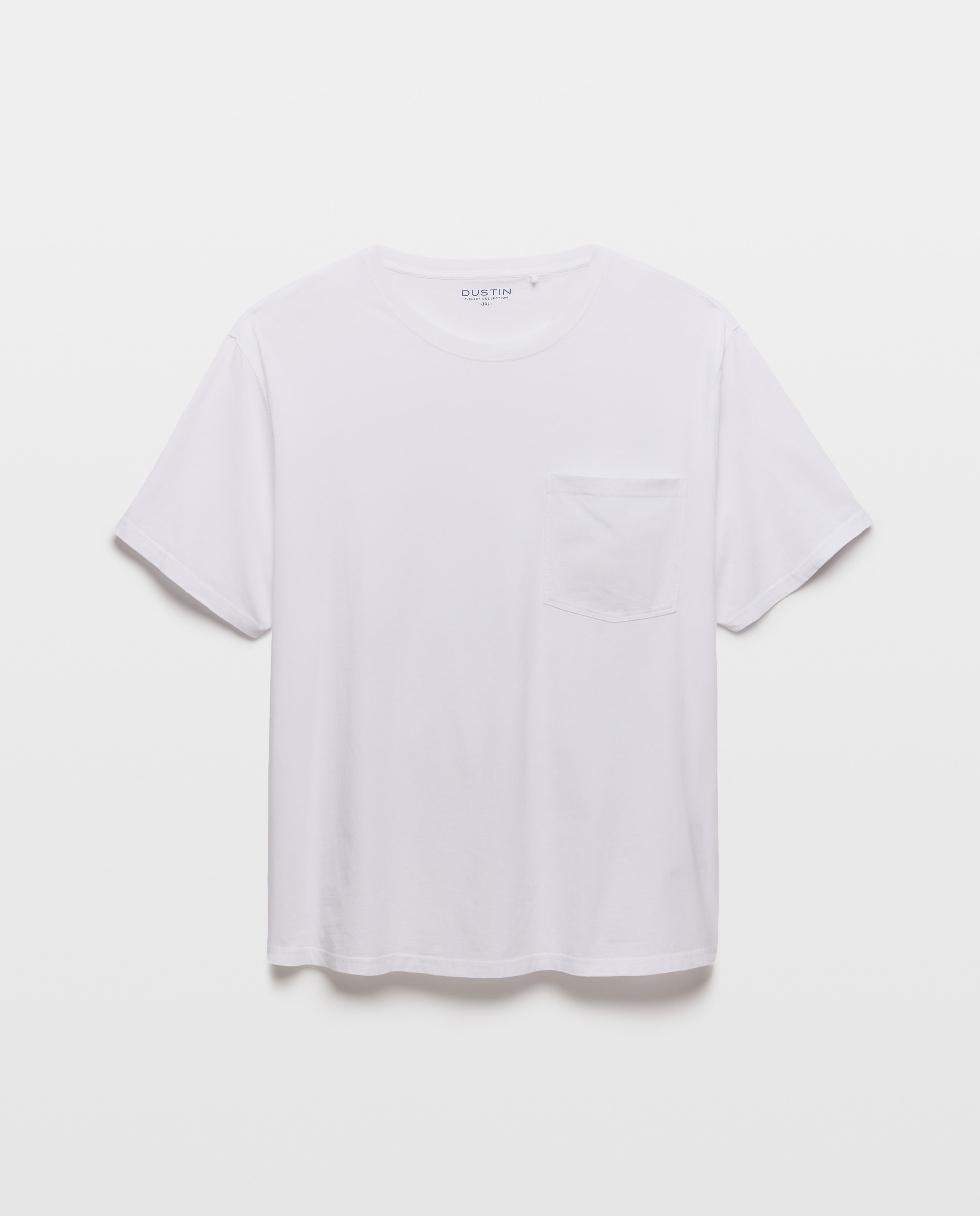 T-shirt de Manga Curta com Lavagem Tamanhos Grandes Branco-4