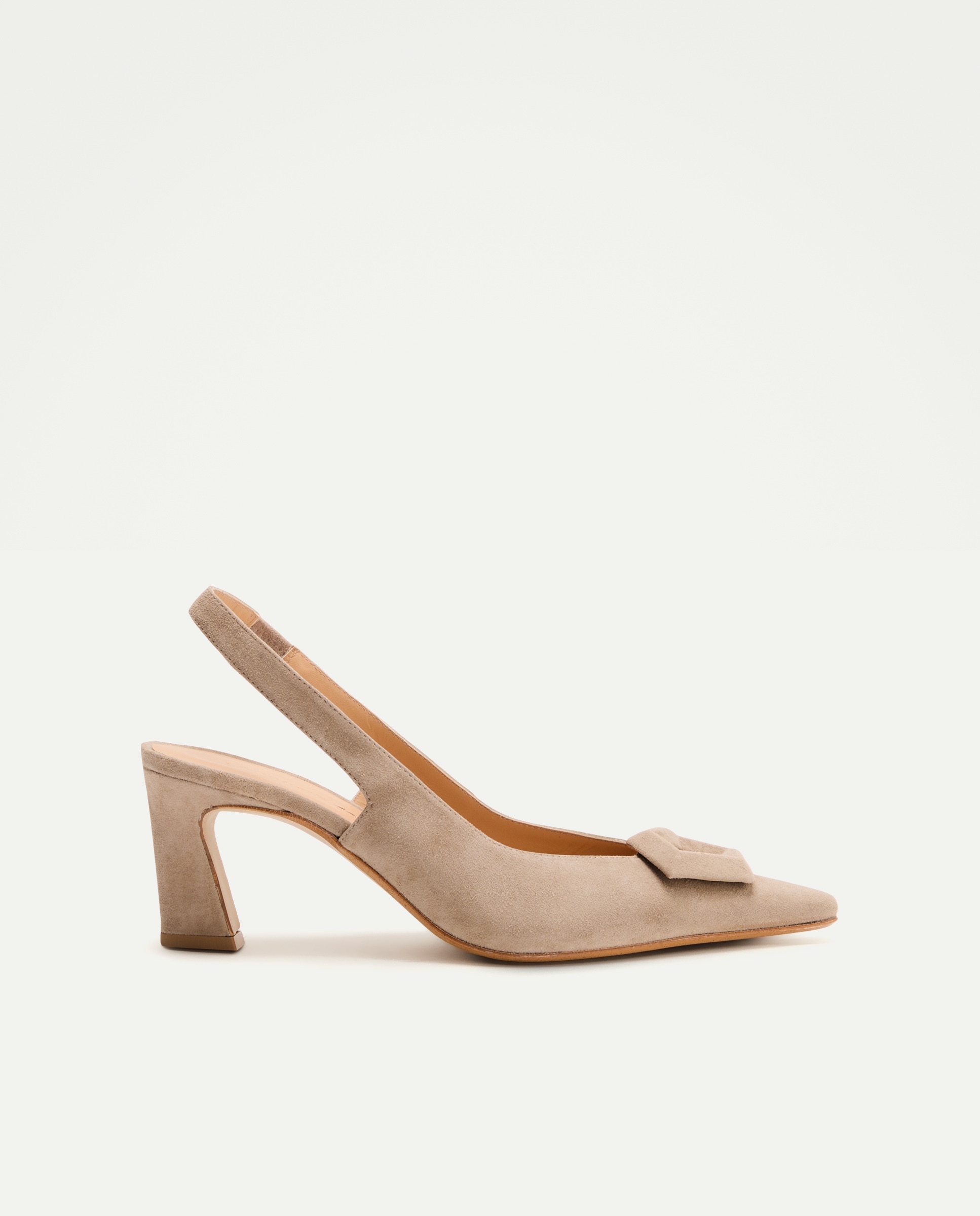Imagem 0 de Sapatos de Salto Tipo Mules Lisos com Base com Adorno