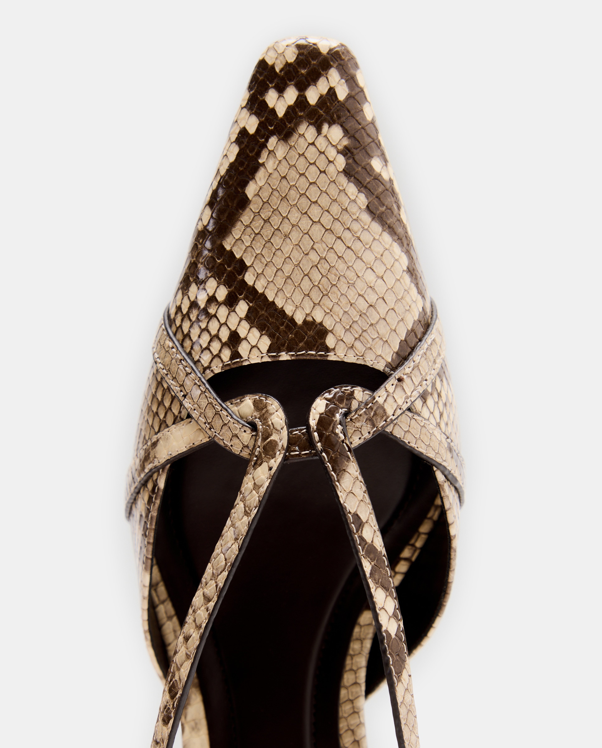 Sapatos de Salto com Tiras Cruzadas no Peito do Pé Amarelo-4