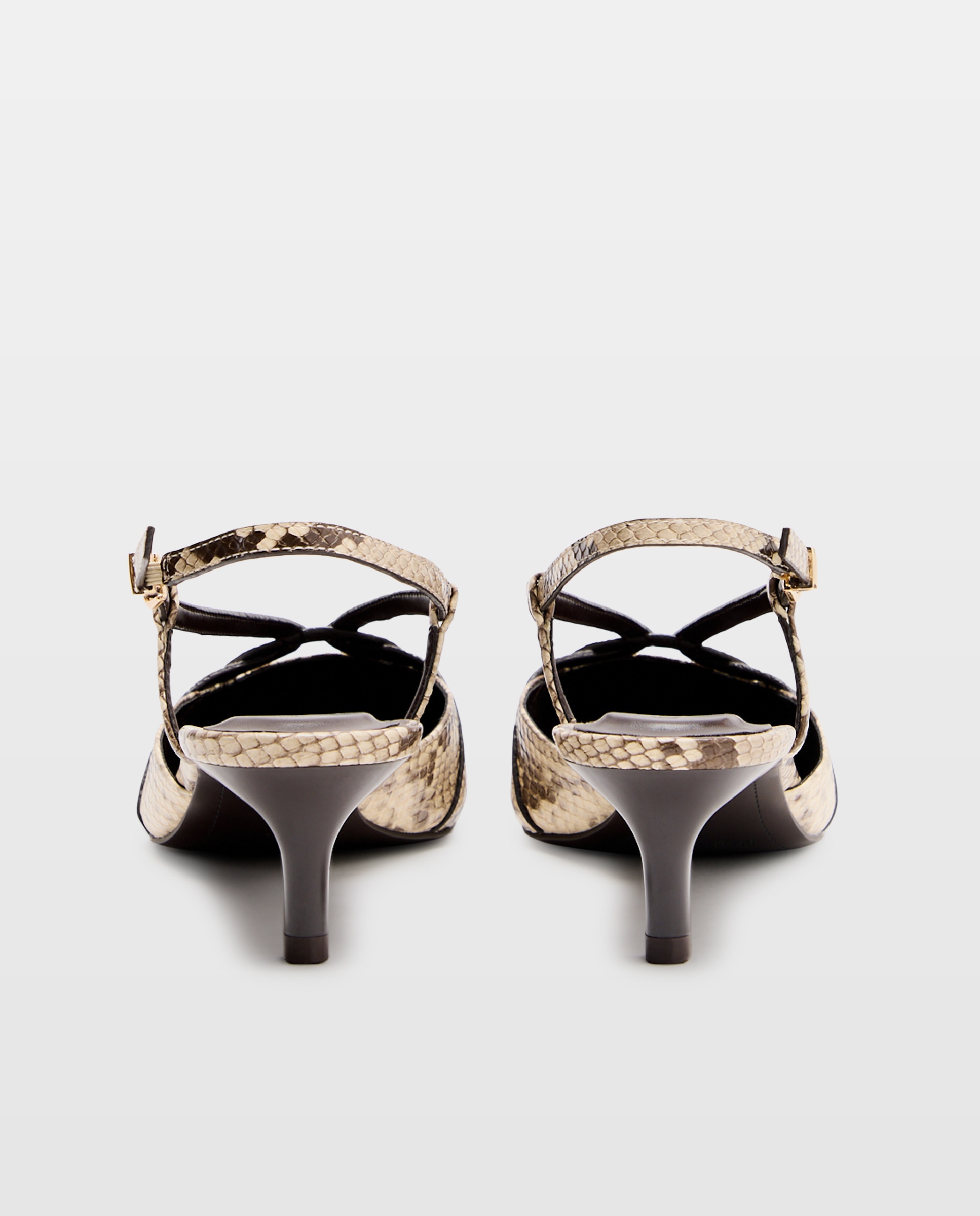 Sapatos de Salto com Tiras Cruzadas no Peito do Pé Amarelo-3