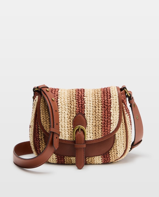 Imagem 0 de Mala Crossbody Stripe Papper de Ráfia