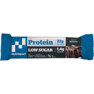 barrita proteica baja en carbohidratos sabor a brownie envase 60 g baja en azúcar - Nutrisport