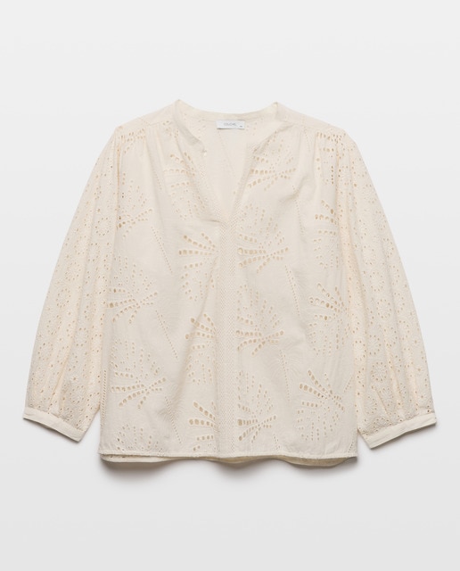 Imagem 0 de Blusa de Manga Comprida com Bordados Combinados