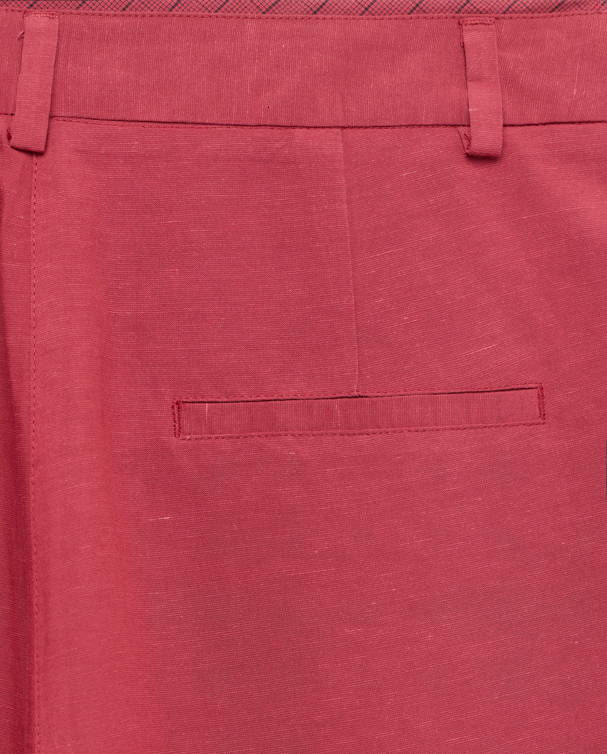 Bermudas de linho com molas Ameixa-5