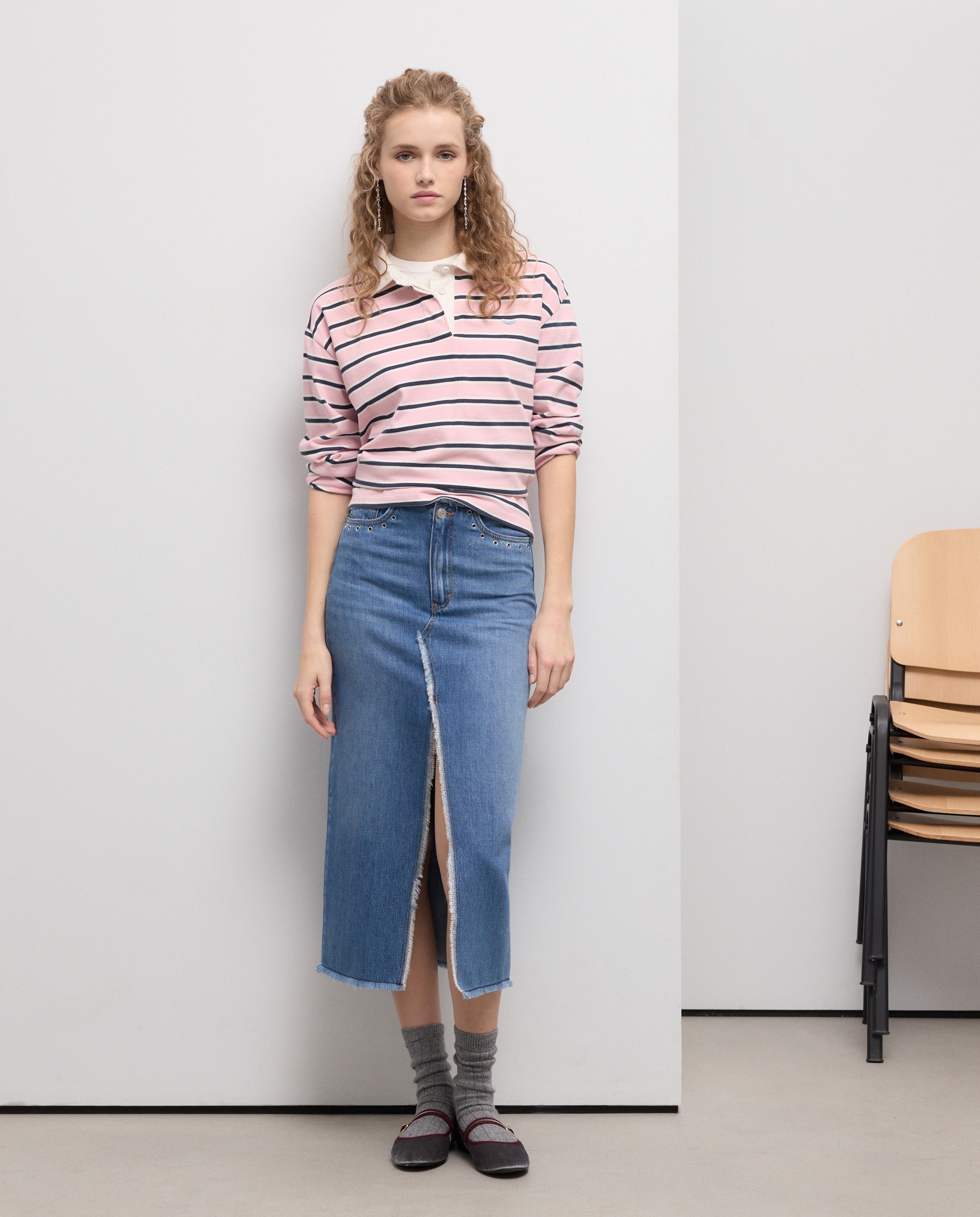 Imagem 0 de Saia comprida de ganga