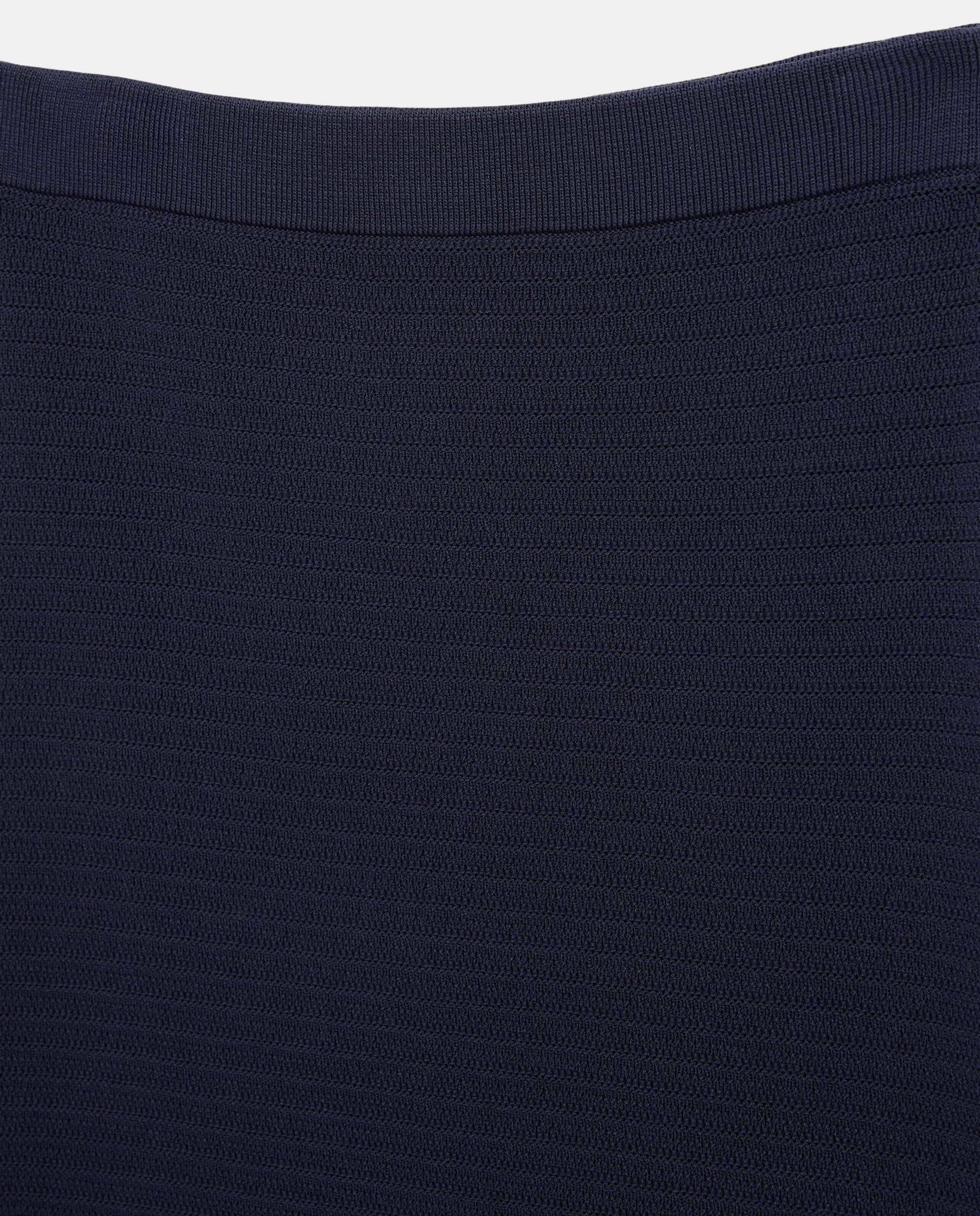 Saia de Tricot com Estrutura de Malha Azul-marinho-5