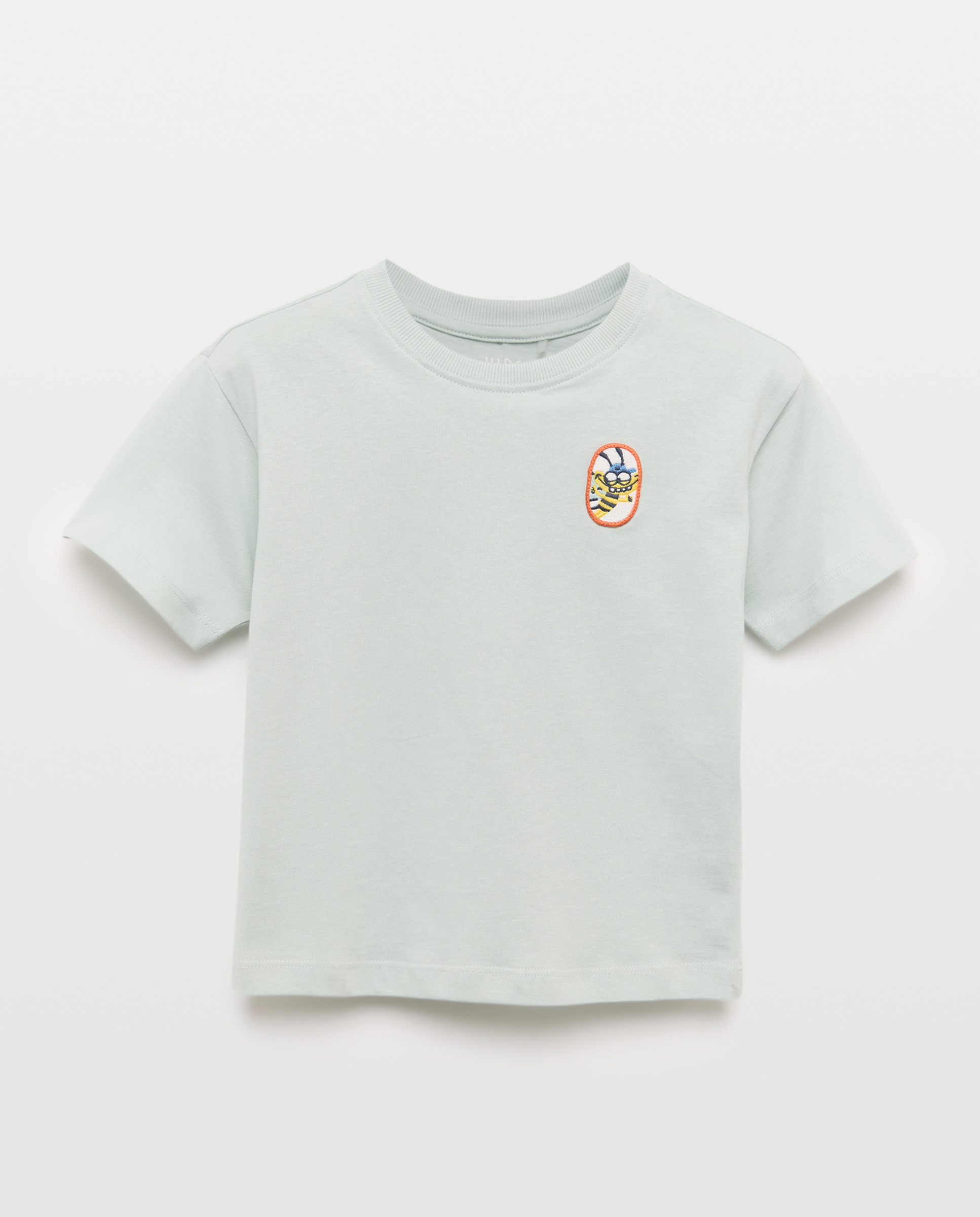 Camisa de Manga Curta Estampada Verde-4