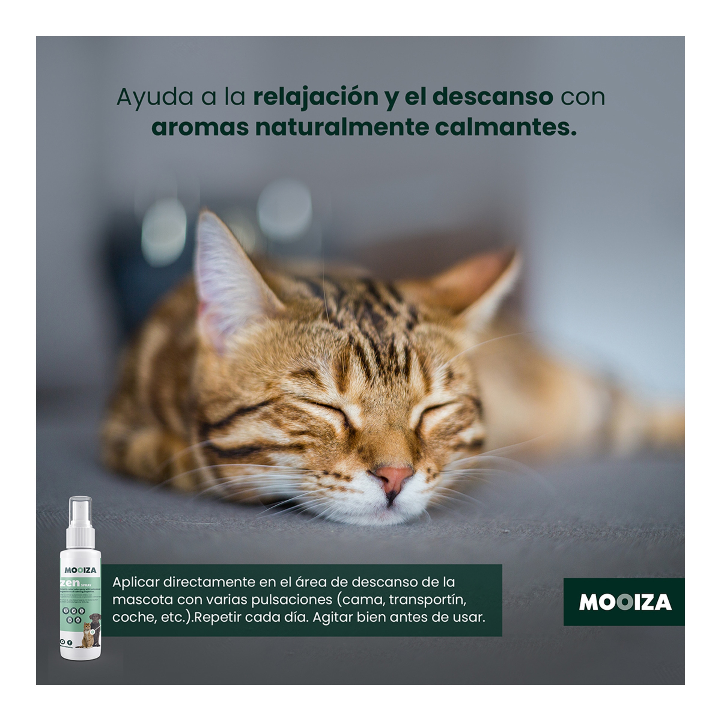 Spray calmante aromaterapia para perros y gatos Mooiza 125 ml 6