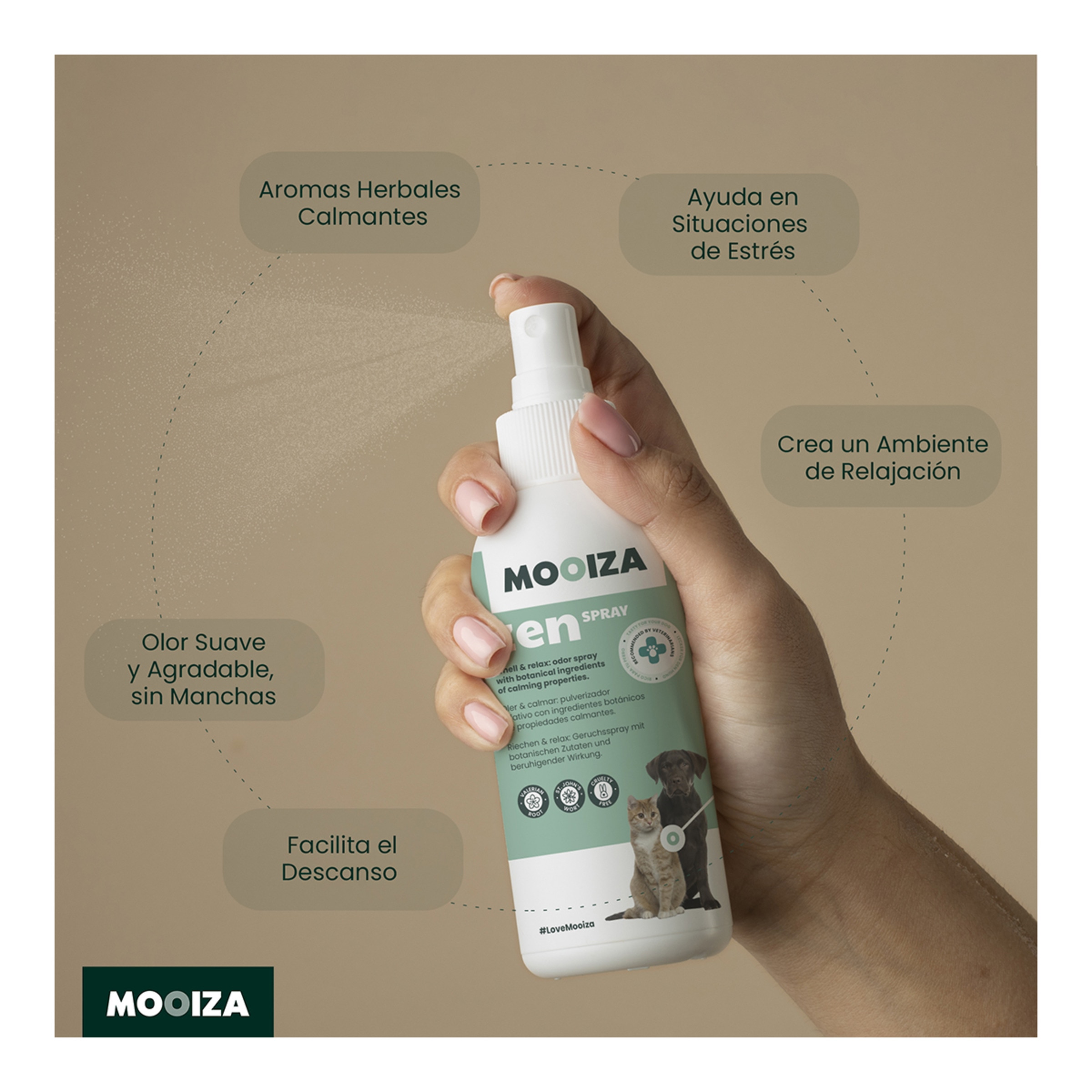 Spray calmante aromaterapia para perros y gatos Mooiza 125 ml 3