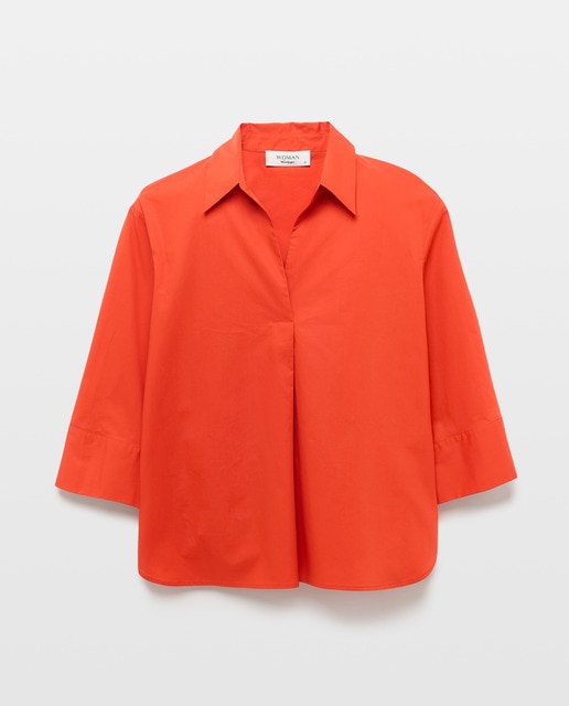 Imagem 0 de Top de Popelina com Manga Comprida