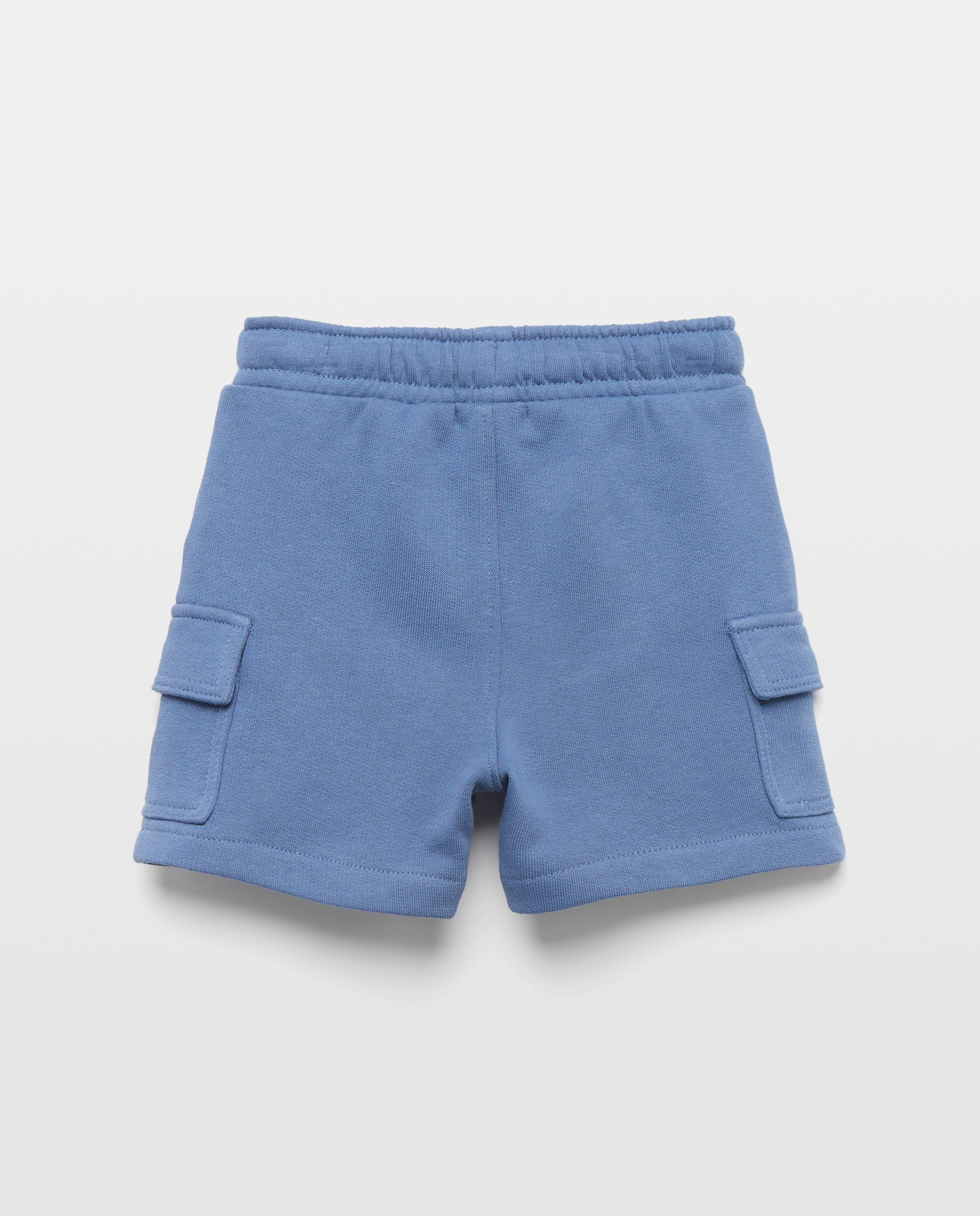 Bermuda de bebé felpa cargo 430 Azul oscuro-2