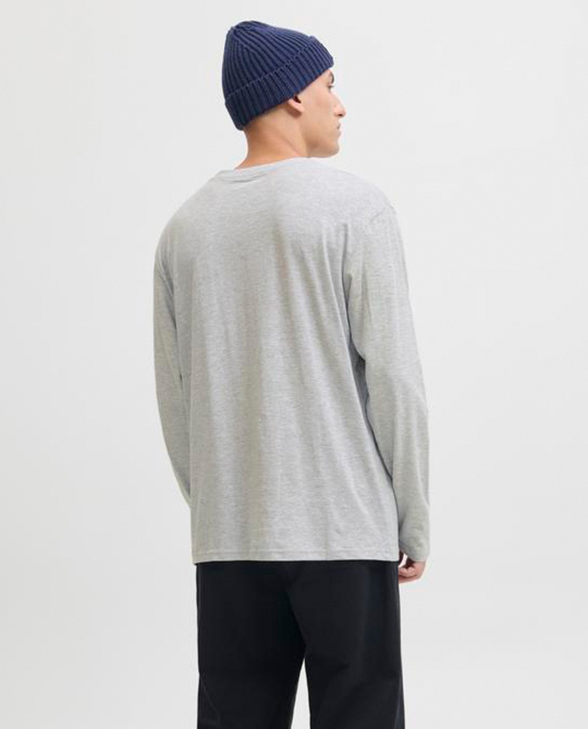 Camisola de Manga Comprida com Estampado Lateral Cinzento-claro-2