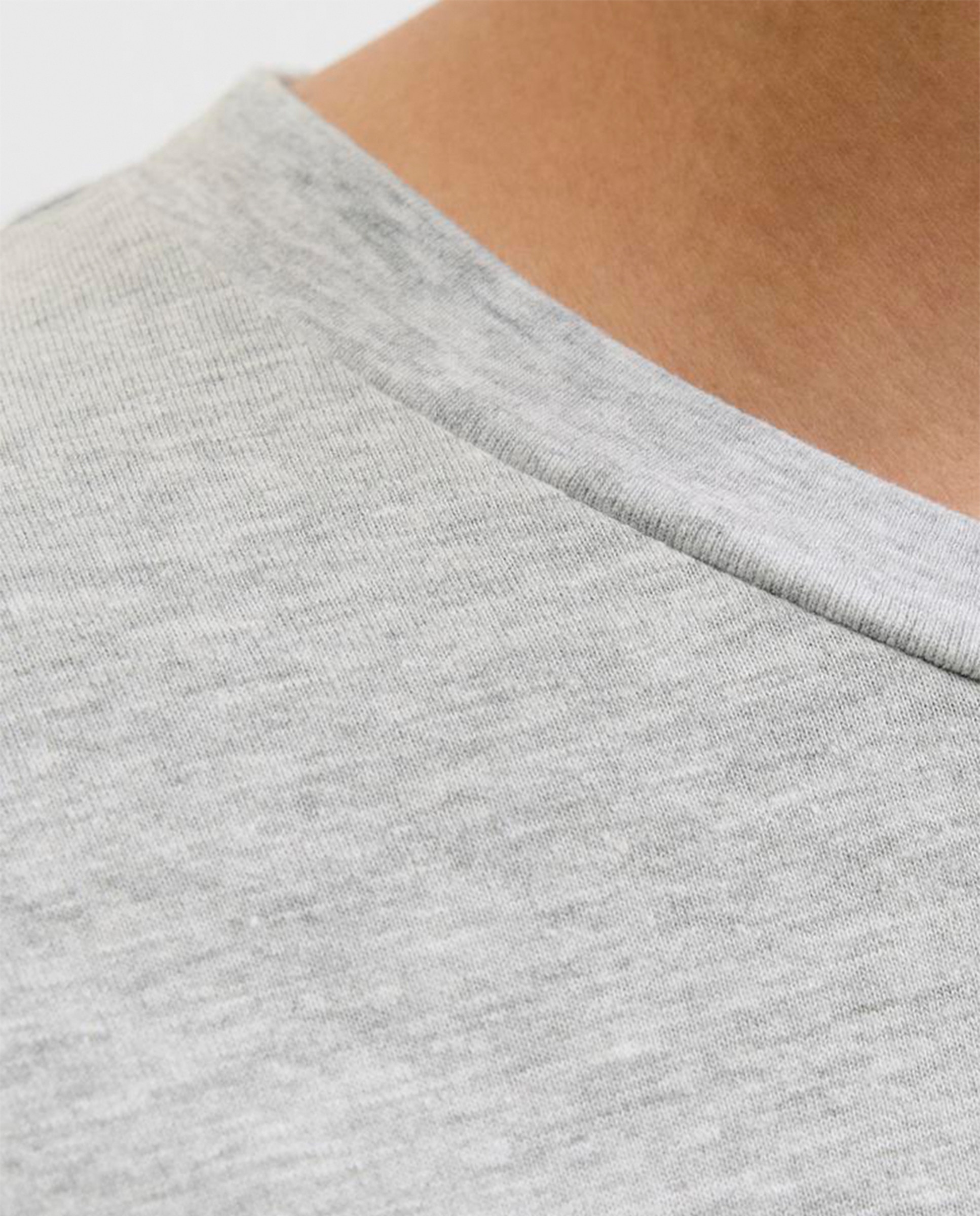 Camisola de Manga Comprida com Estampado Lateral Cinzento-claro-5