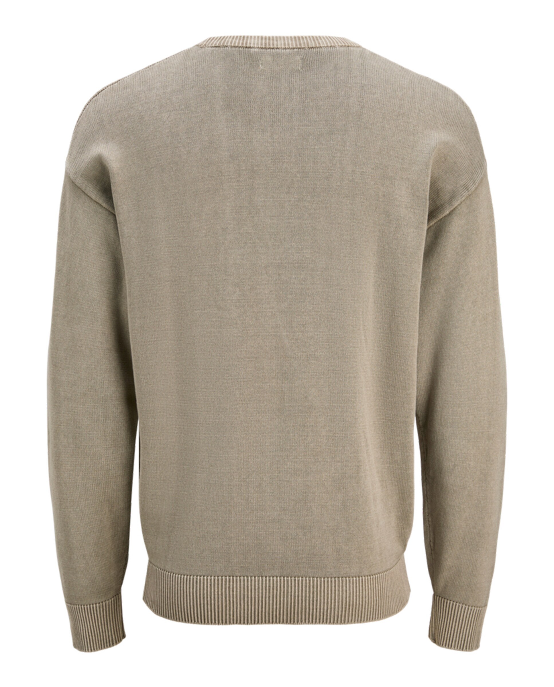 Camisola de Malha com Ponto Liso Castanho-claro-7