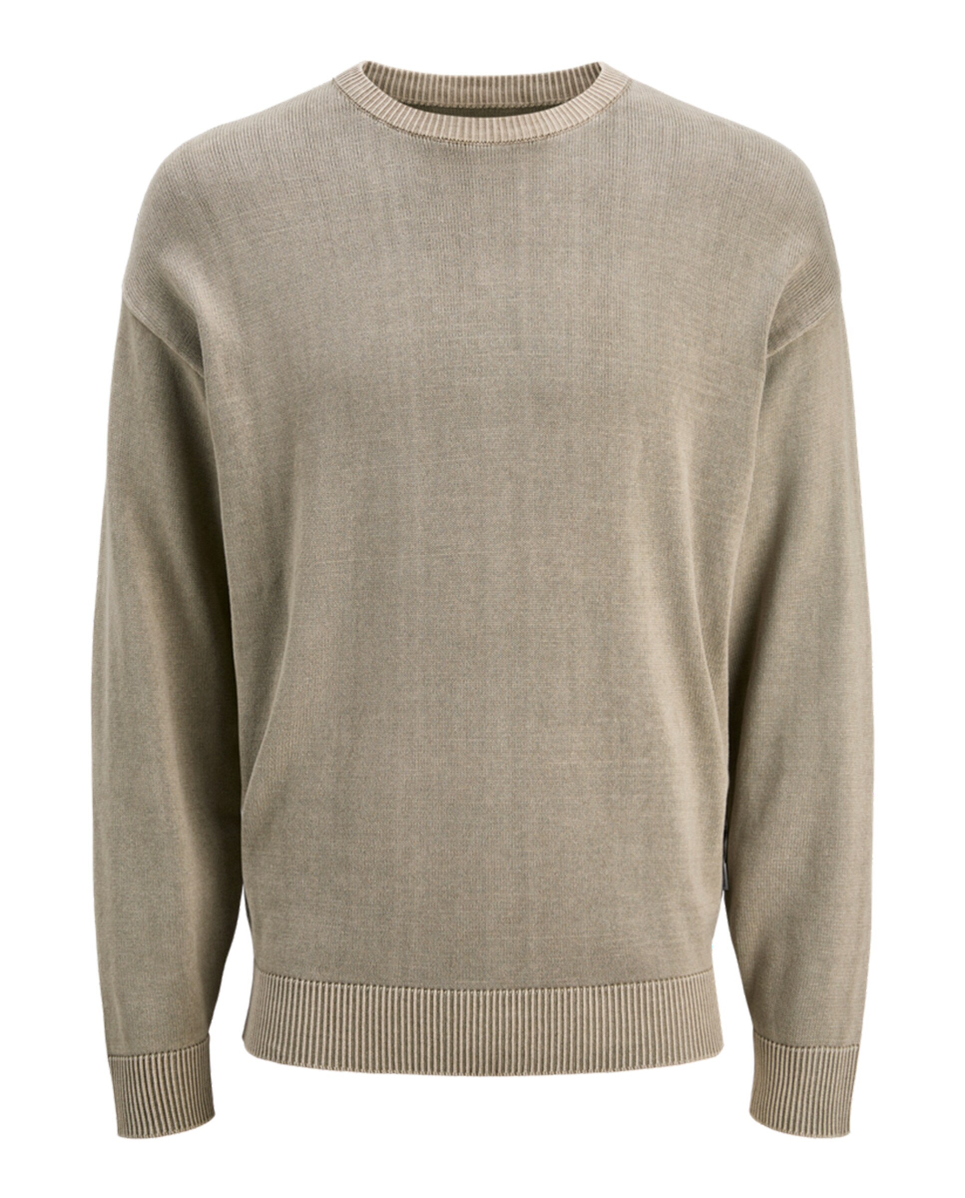 Camisola de Malha com Ponto Liso Castanho-claro-6