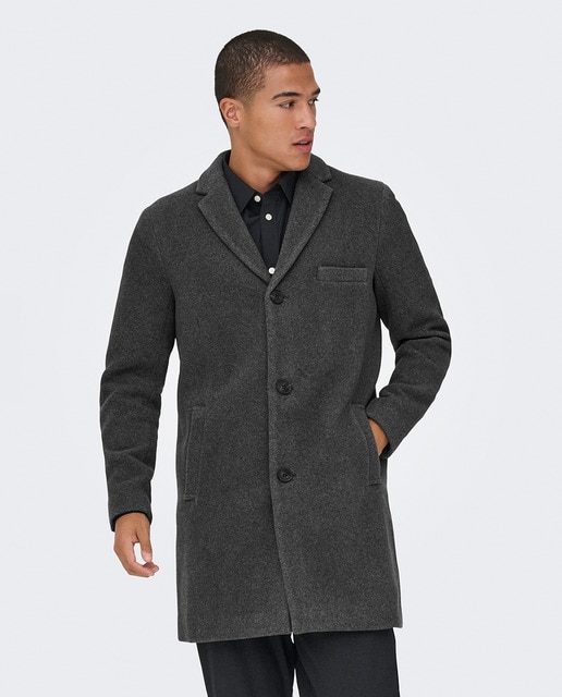 Imagem 0 de Sobretudo de Pano Regular Fit com Corte Clássico