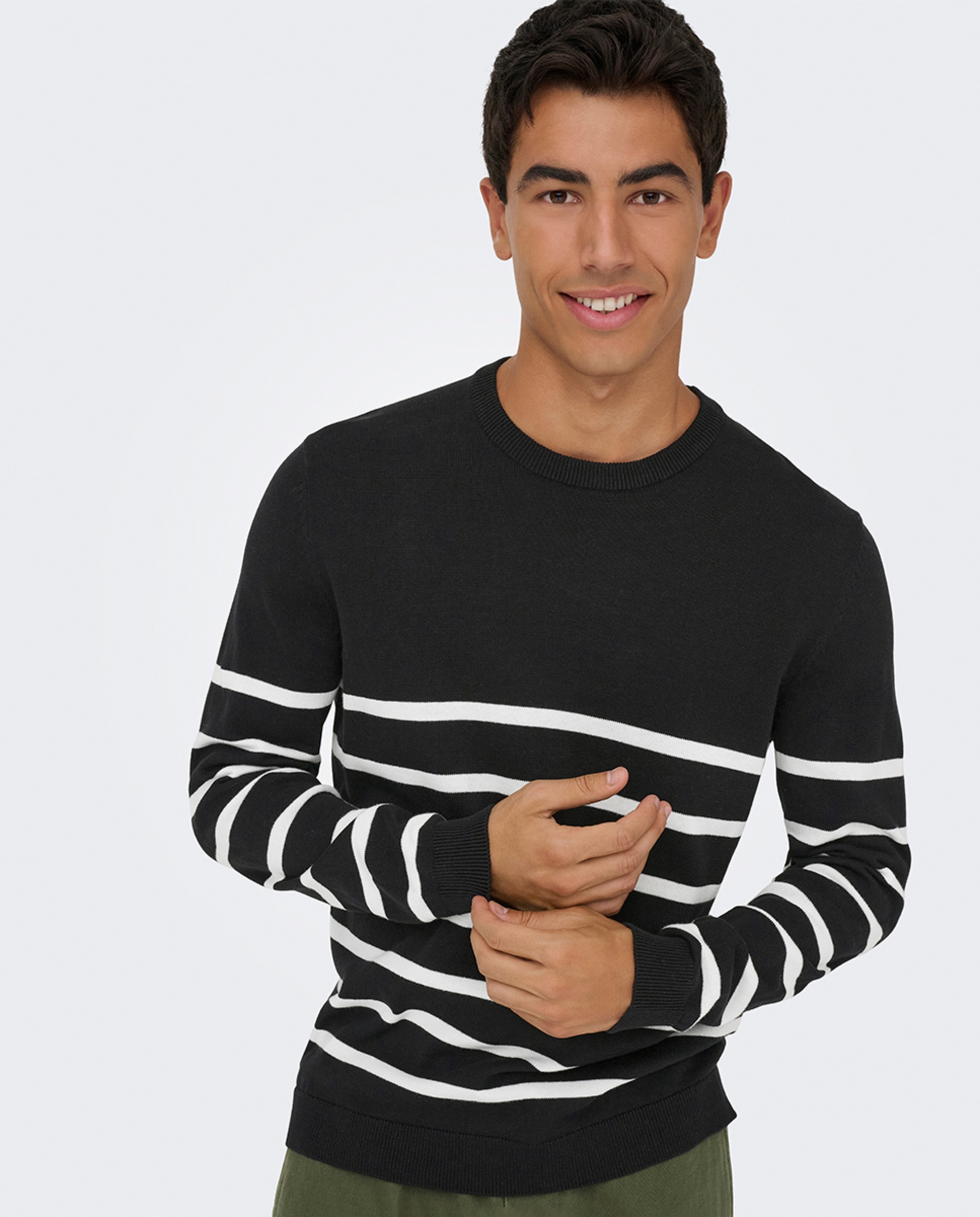 Jersey De Punto Cuello Redondo Para Hombre ONLY&SONS Ajuste