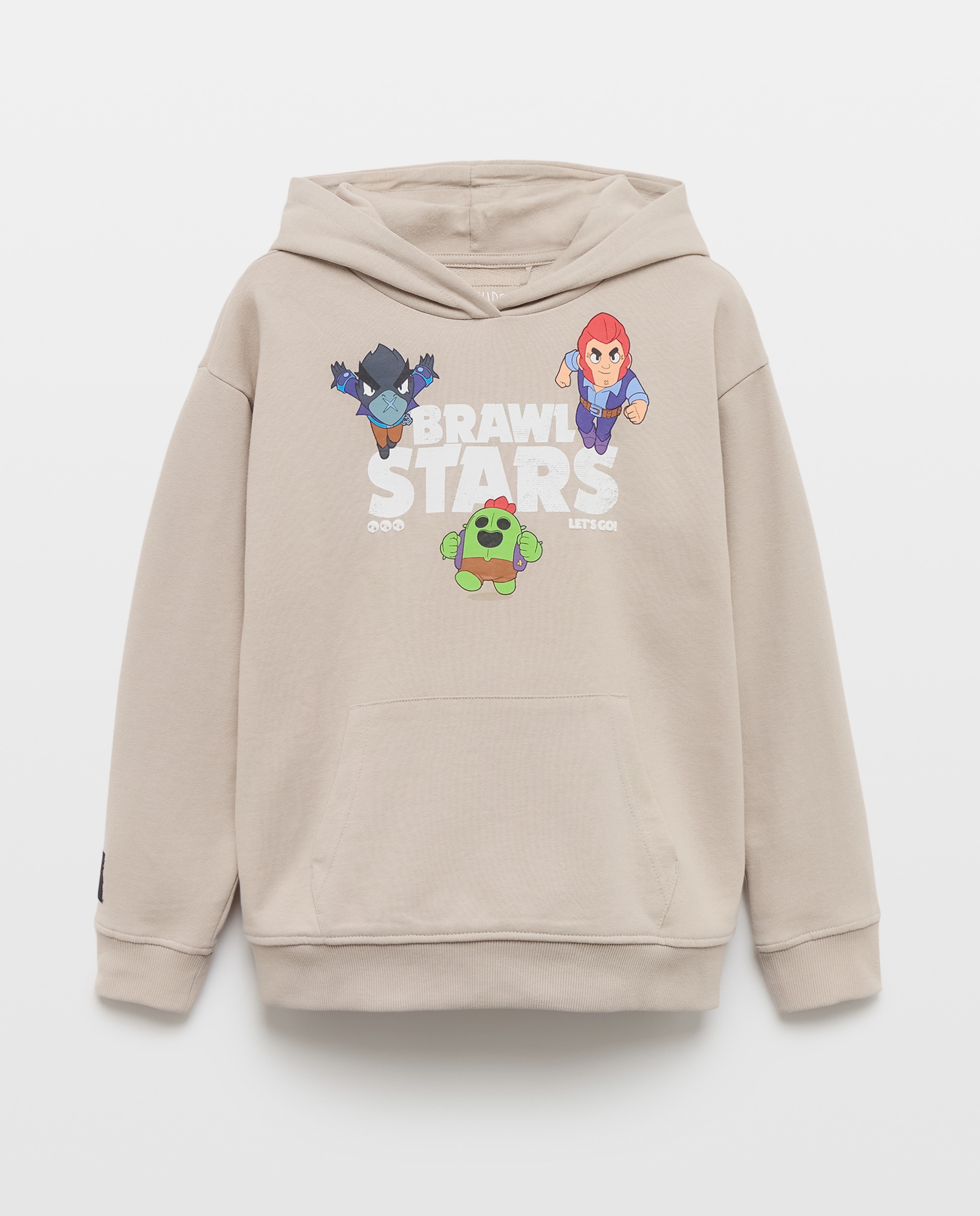 Sweatshirt Fechada com Capuz e Estampado Brawl Stars Kids El Corte Inglés Camel-4