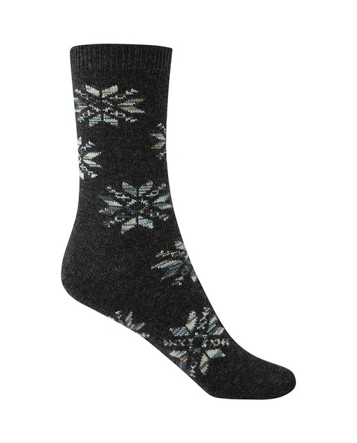 Imagen 0 de Calcetines de mujer cashmere flor de nieve