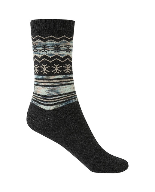 Imagen 0 de Calcetines de mujer de cashmere cenefa nórdica