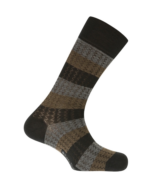 Imagen 0 de Calcetines de hombre de lana  listas y zigzag