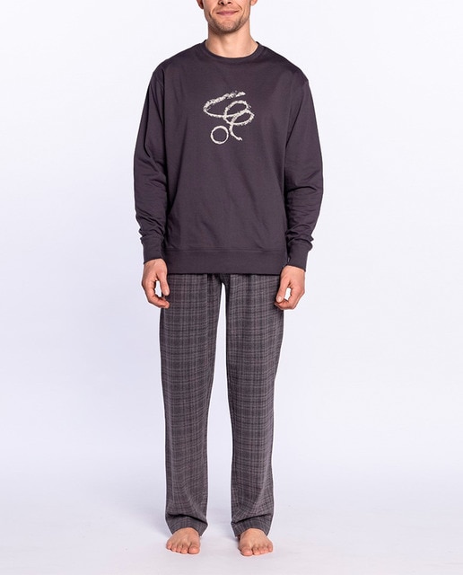 Imagen 0 de Pijama de hombre largo de algodón