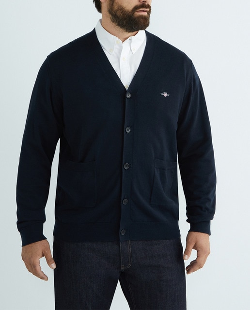 Imagen 0 de Cárdigan de hombre talla grande clásico de algodón