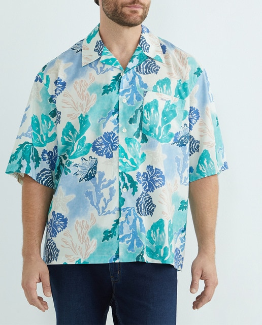 Imagen 0 de Camisa de hombre tallas grandes de manga corta