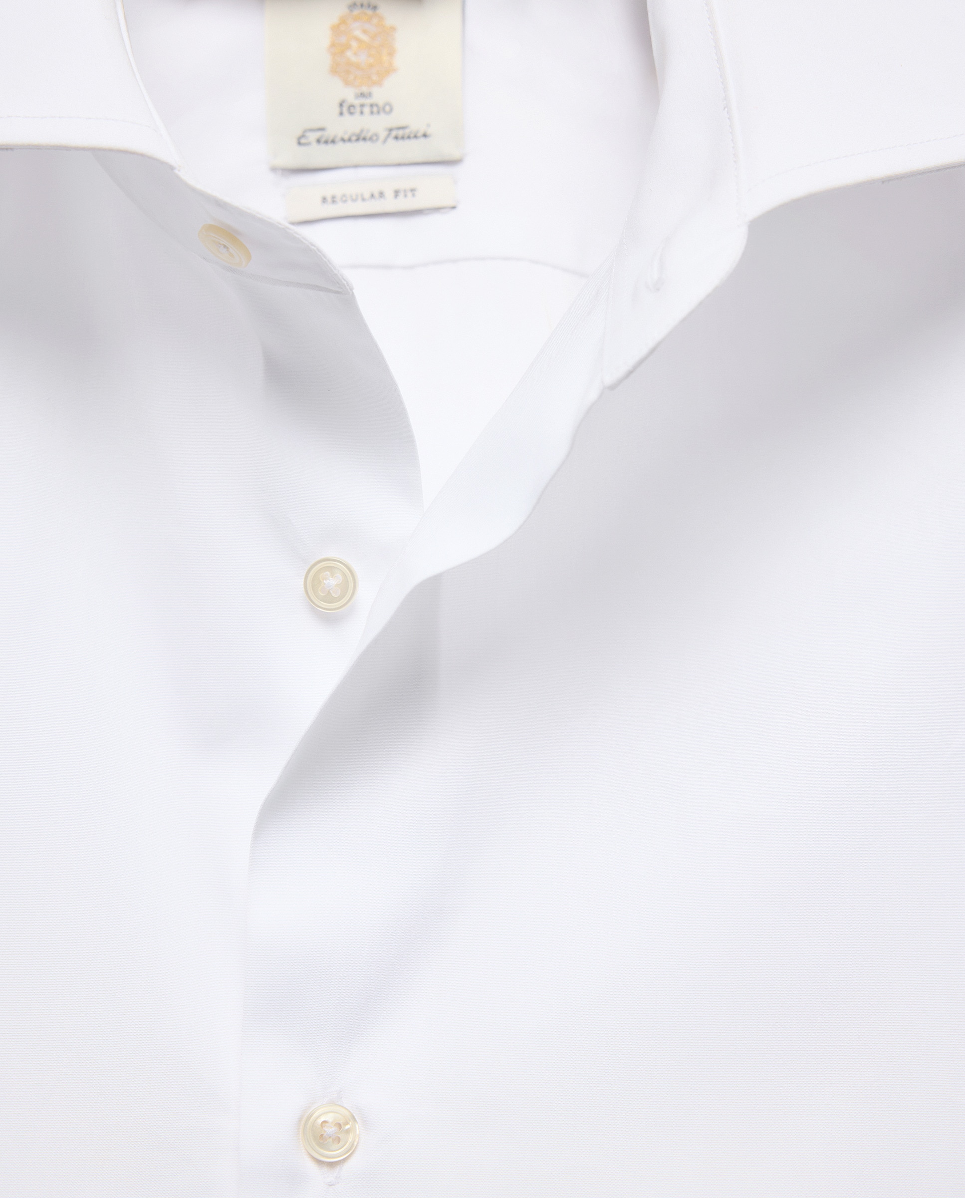 Camisa Clássica com Manga Comprida Branco-5