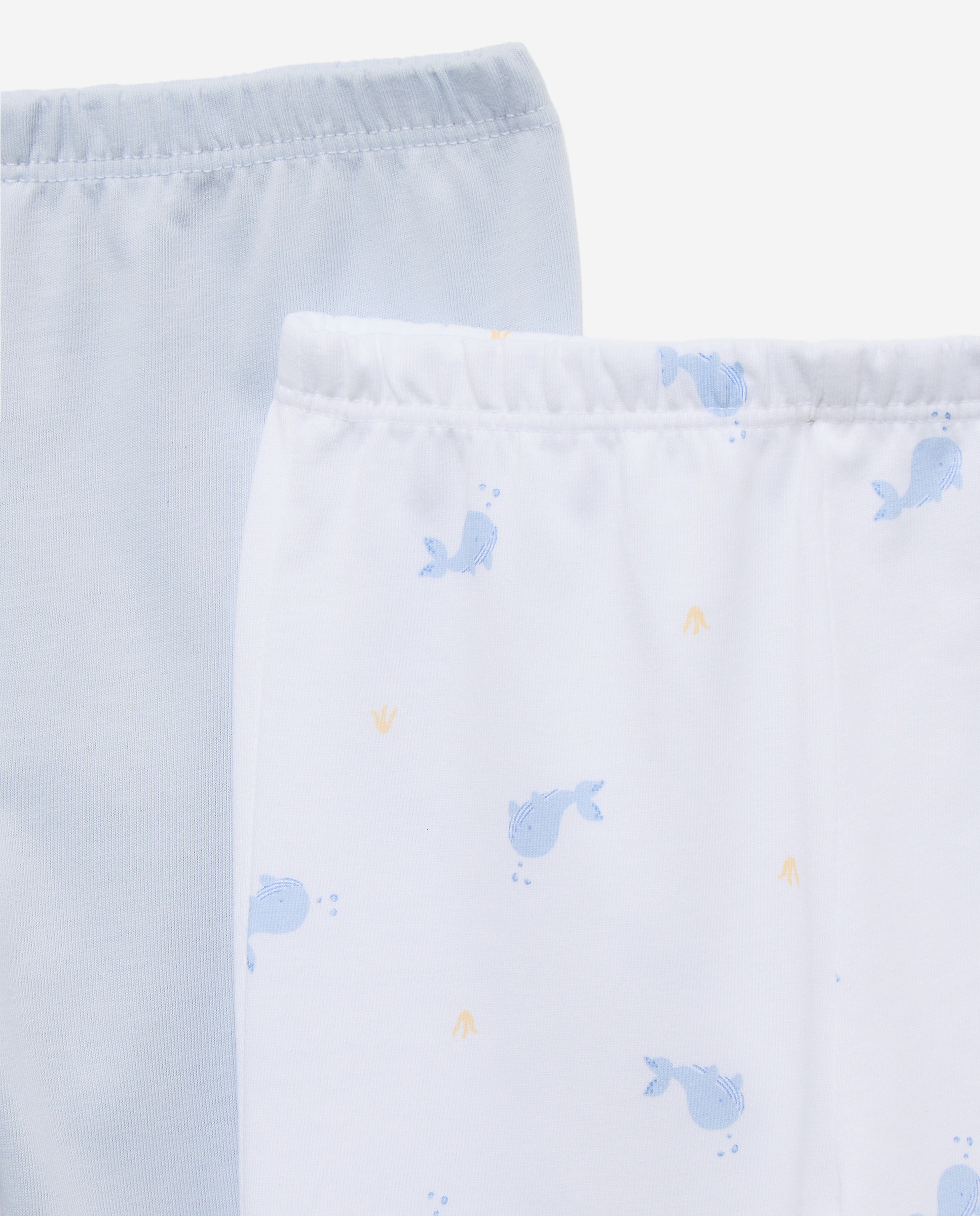 Pack de 2 Calças com Pés de Bebé com Fantasia Azul-3