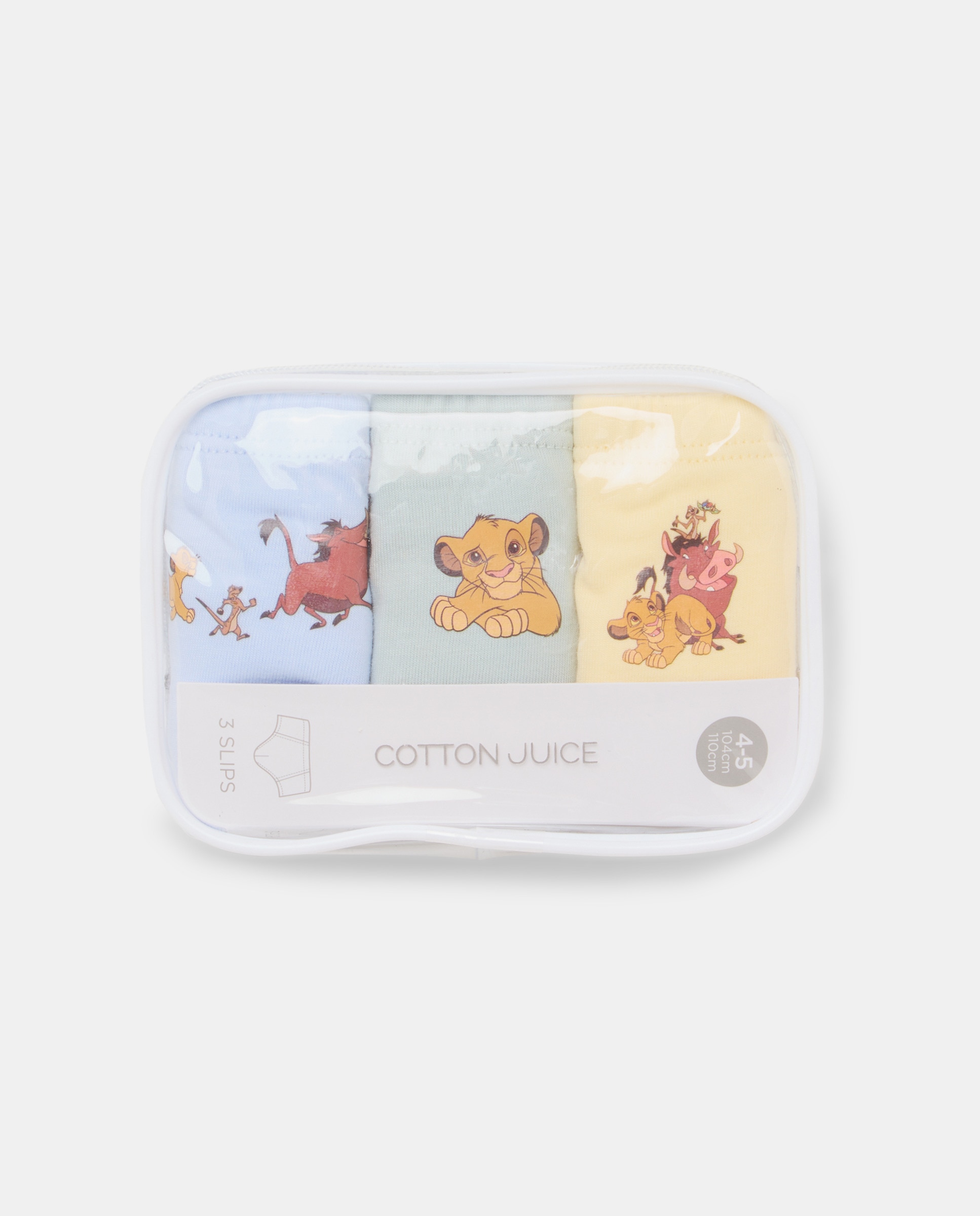 Pack de 3 Slips com Motivos do Rei Leão Cotton Juice Multicolor-4