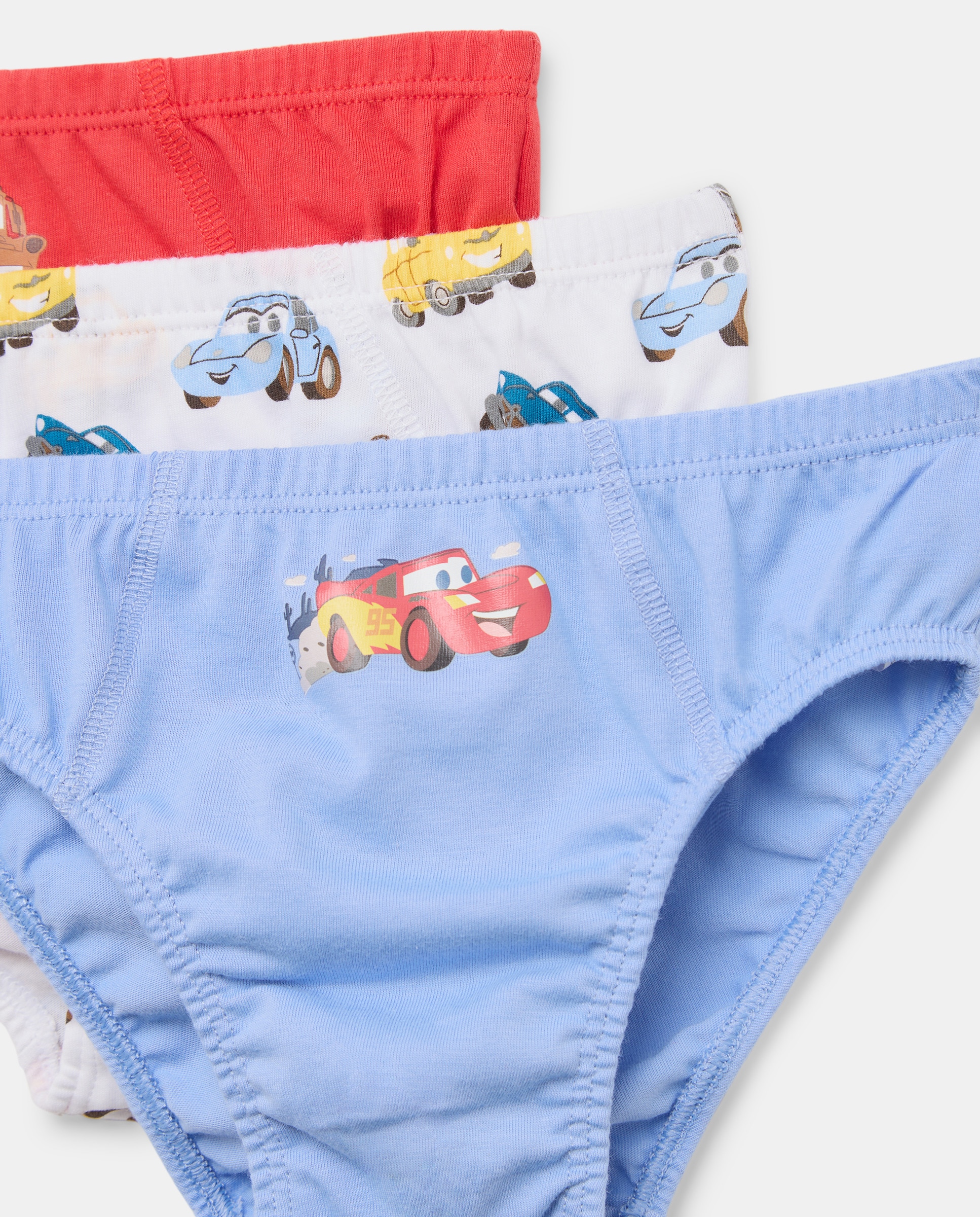 Pack de 3 Slips com Motivos Carros Multicolor-3