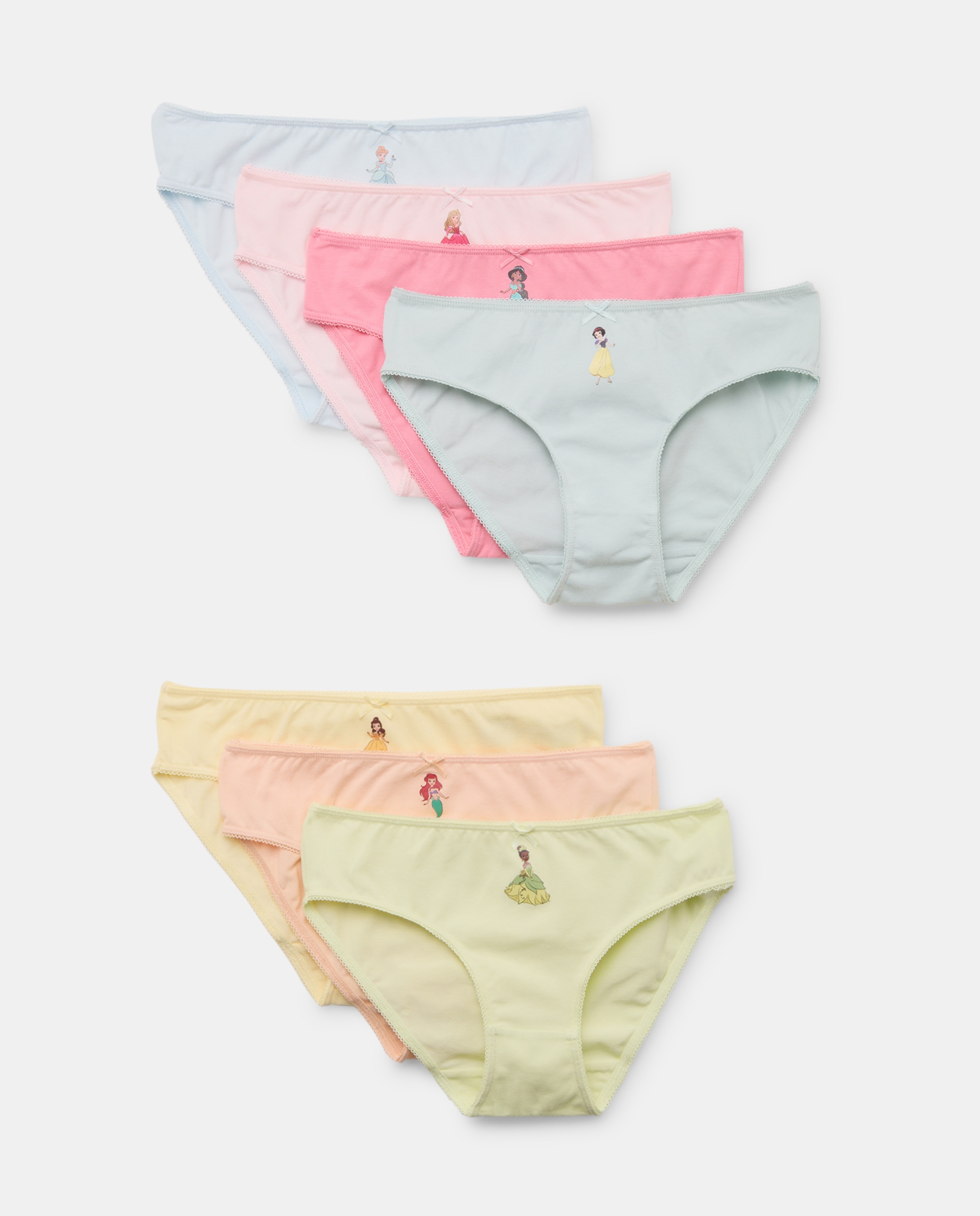 Pack de 7 Cuecas Princesas Cotton Juice Multicolor-1