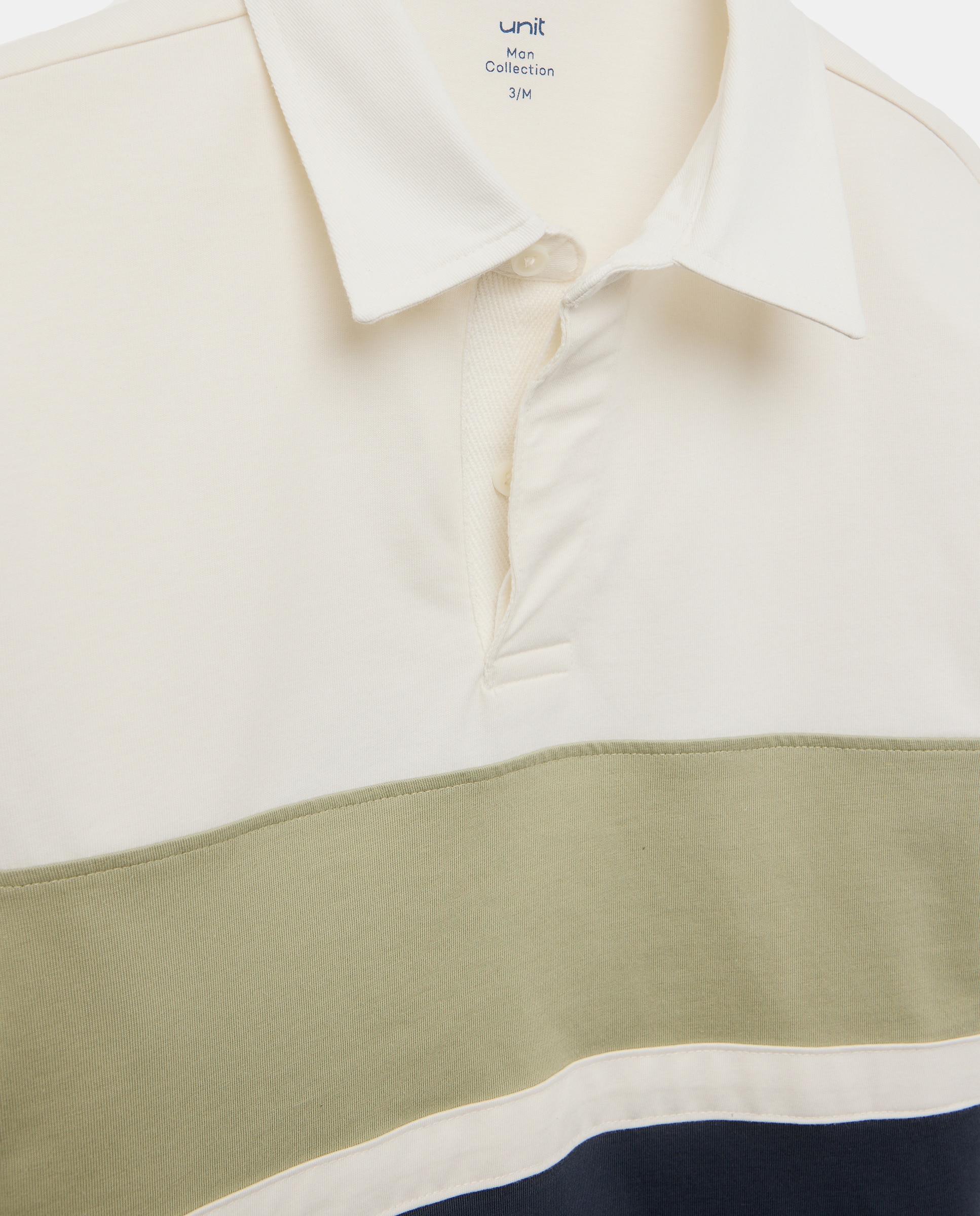 Polo de hombre rugby raya 510 Verde claro-5