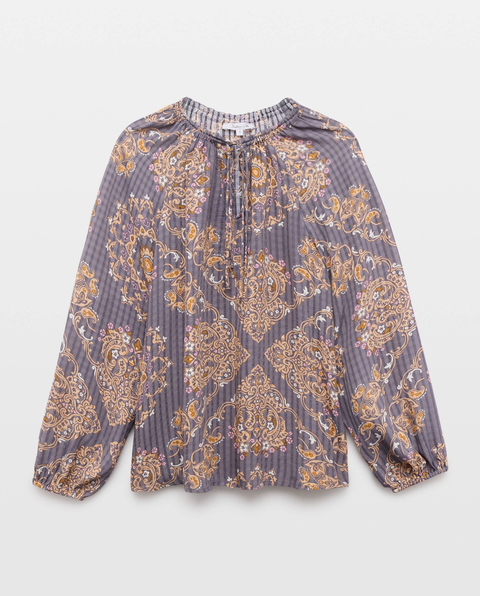 Blusa de Manga Comprida Estampada Verde-4