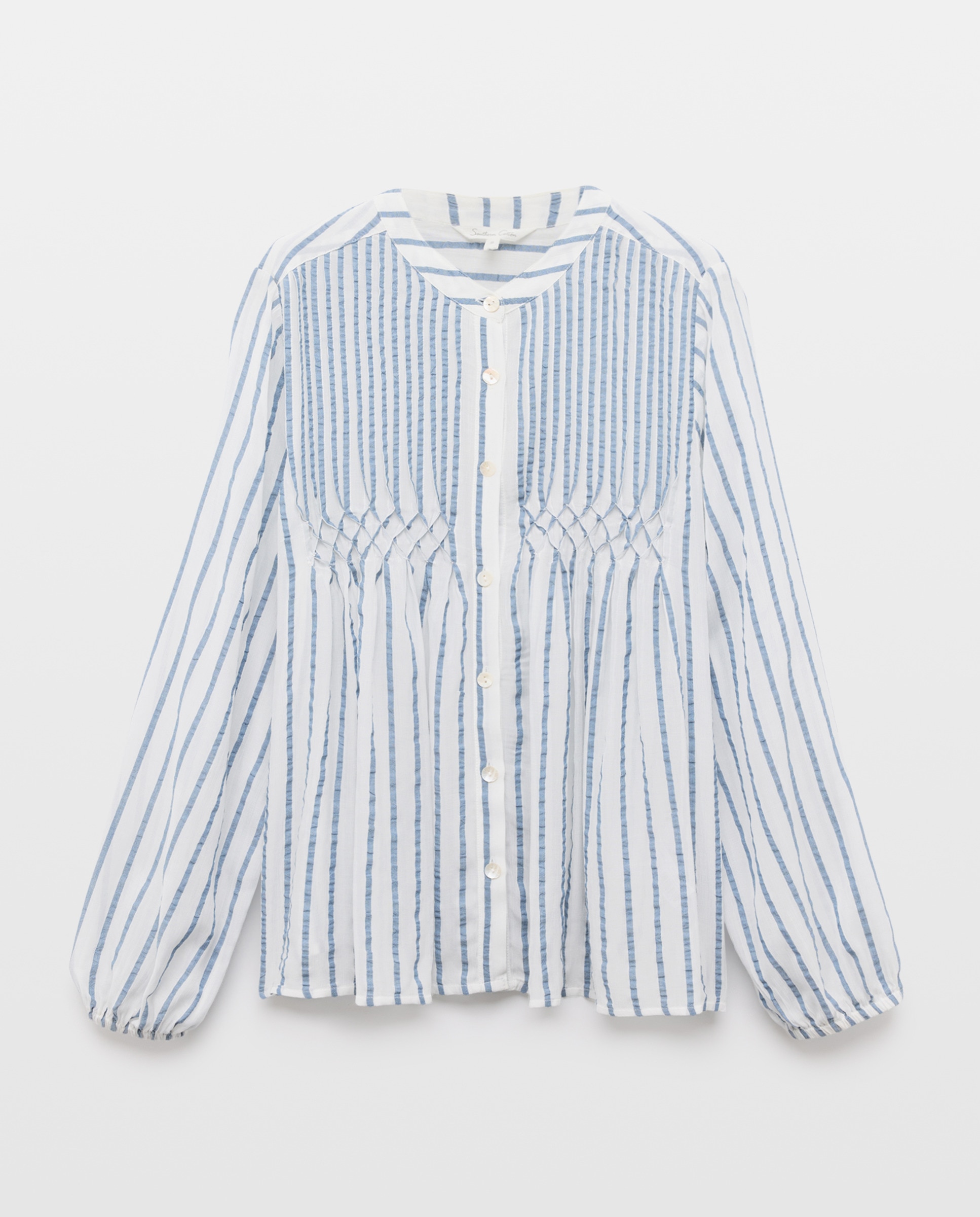 Blusa Lisa de Manga Comprida 400 Azul-5