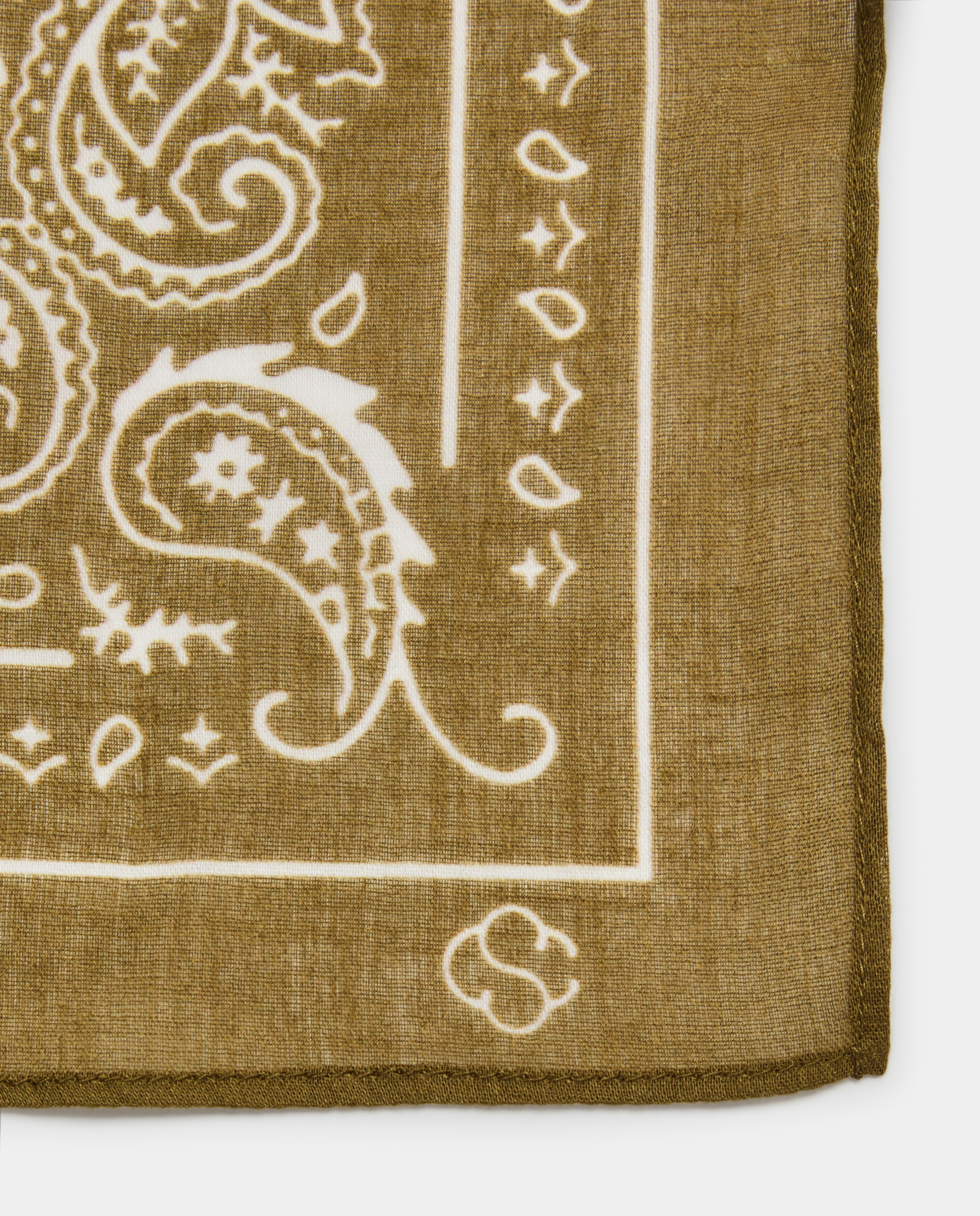 Lenço Tipo Bandana com Estampado Floral Verde-4