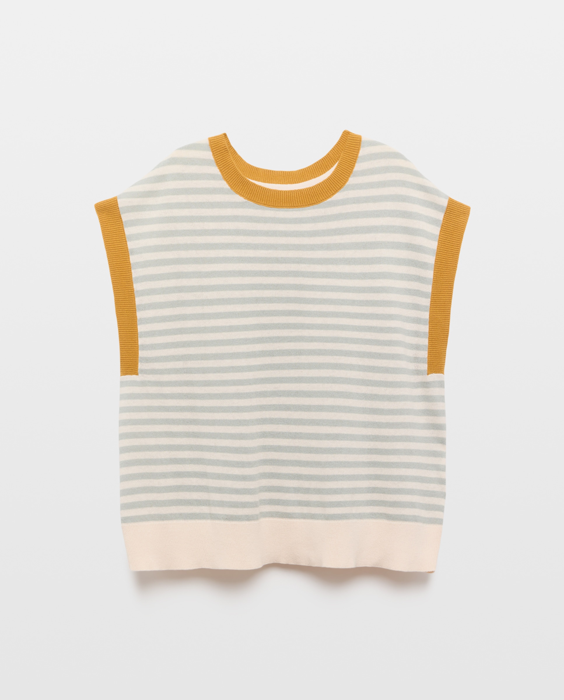 Chaleco de mujer cuello caja Blanco-4