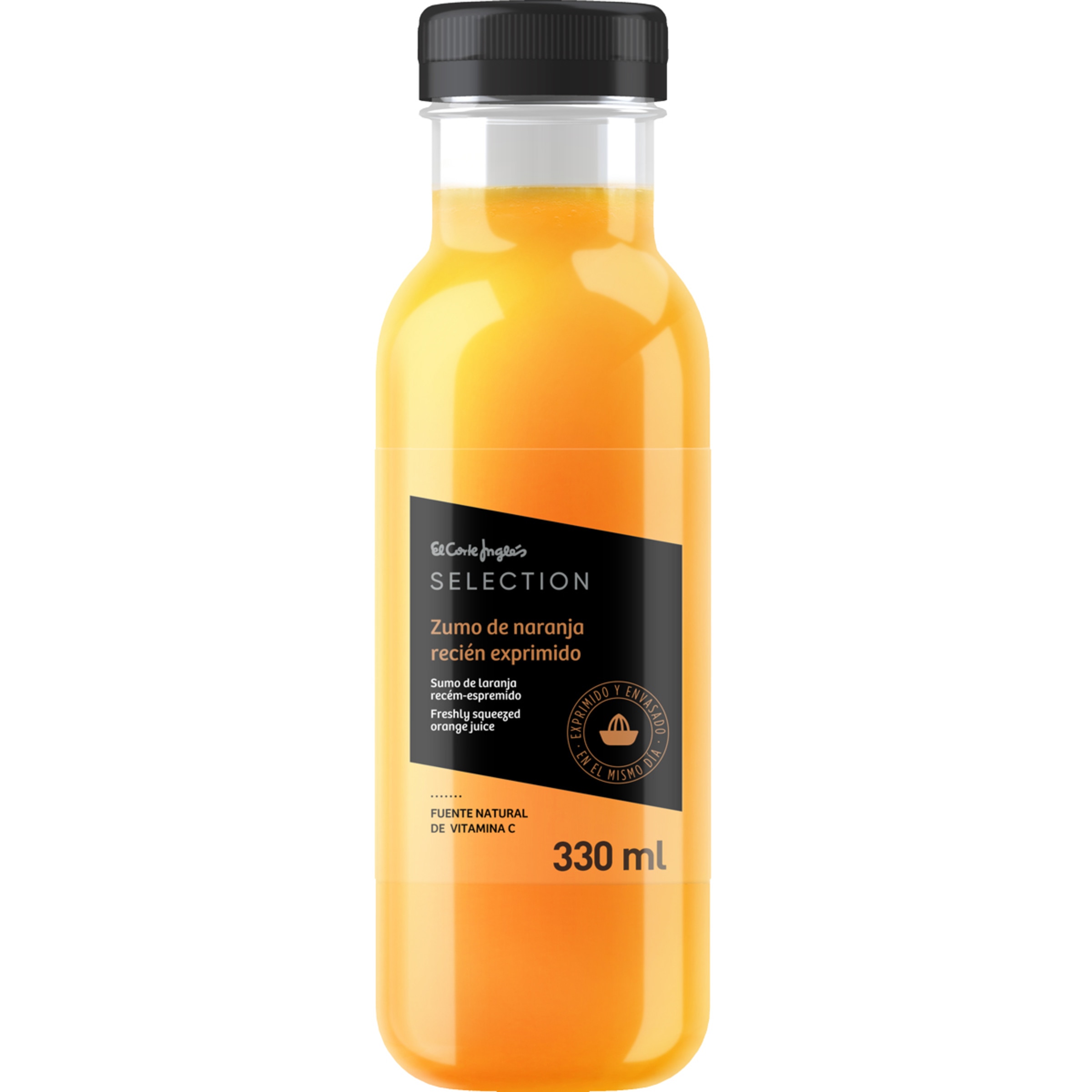 zumo de naranja recién exprimido botella 330 ml