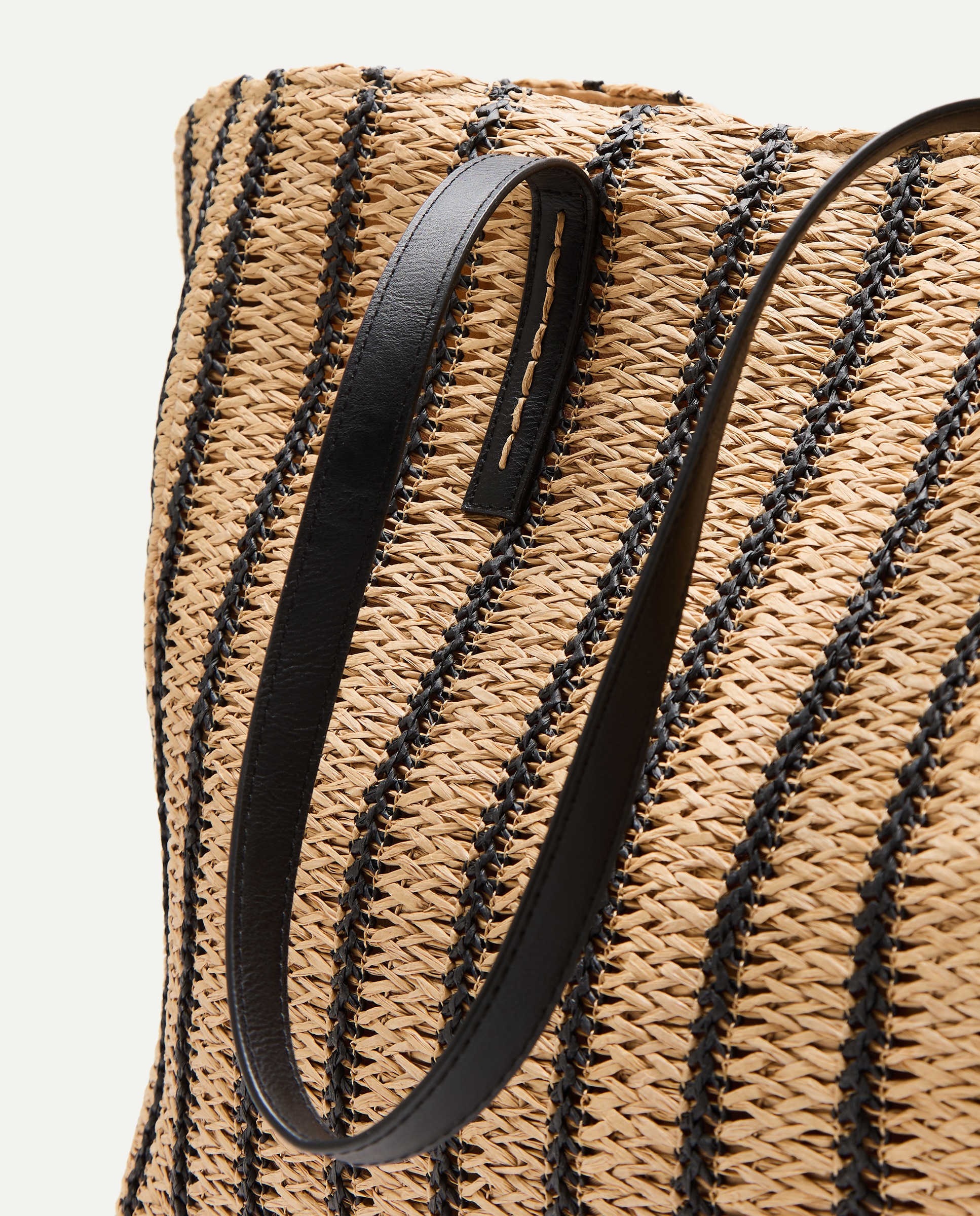 Bolso mujer rayas negras Negro-3