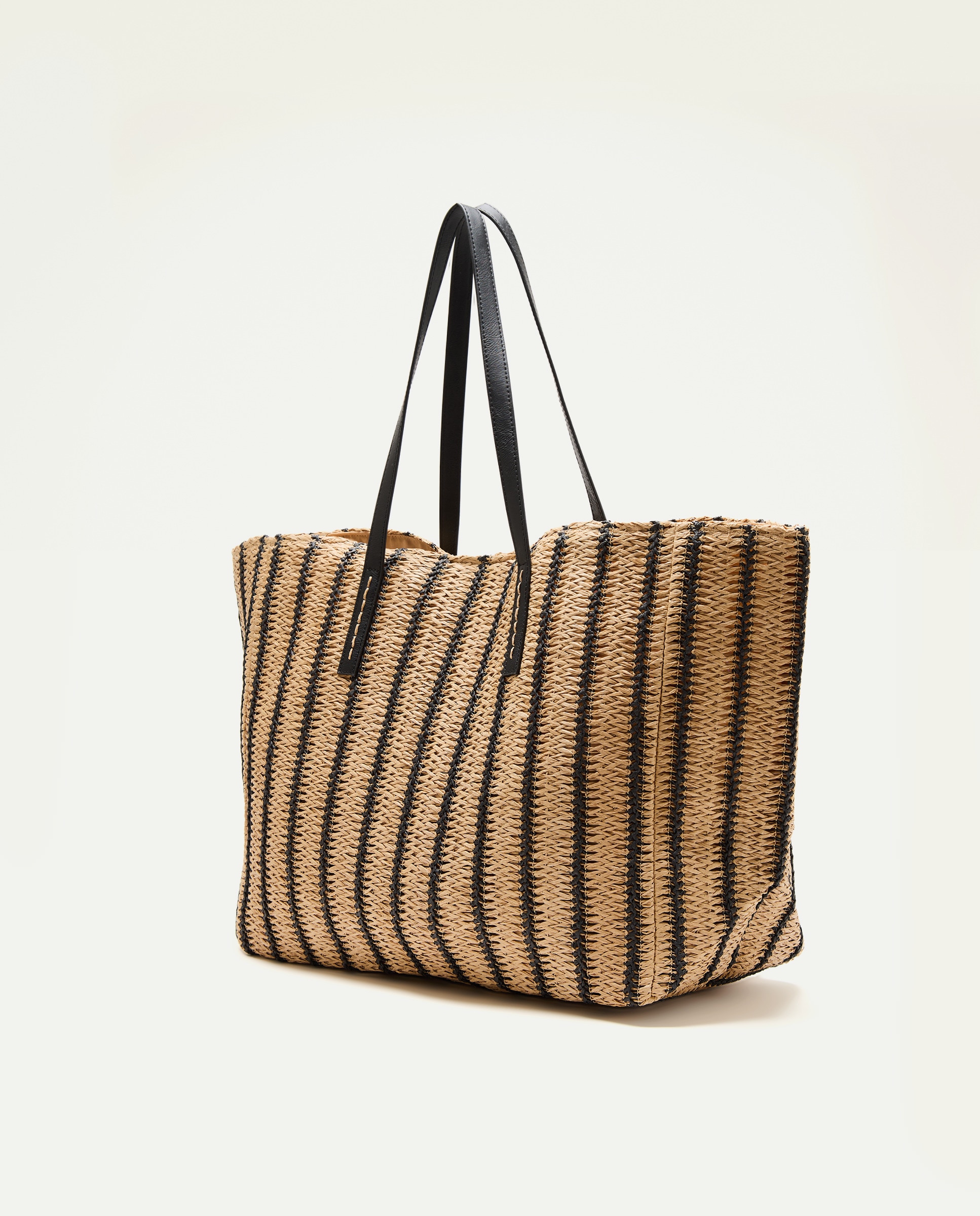 Bolso mujer rayas negras Negro-2